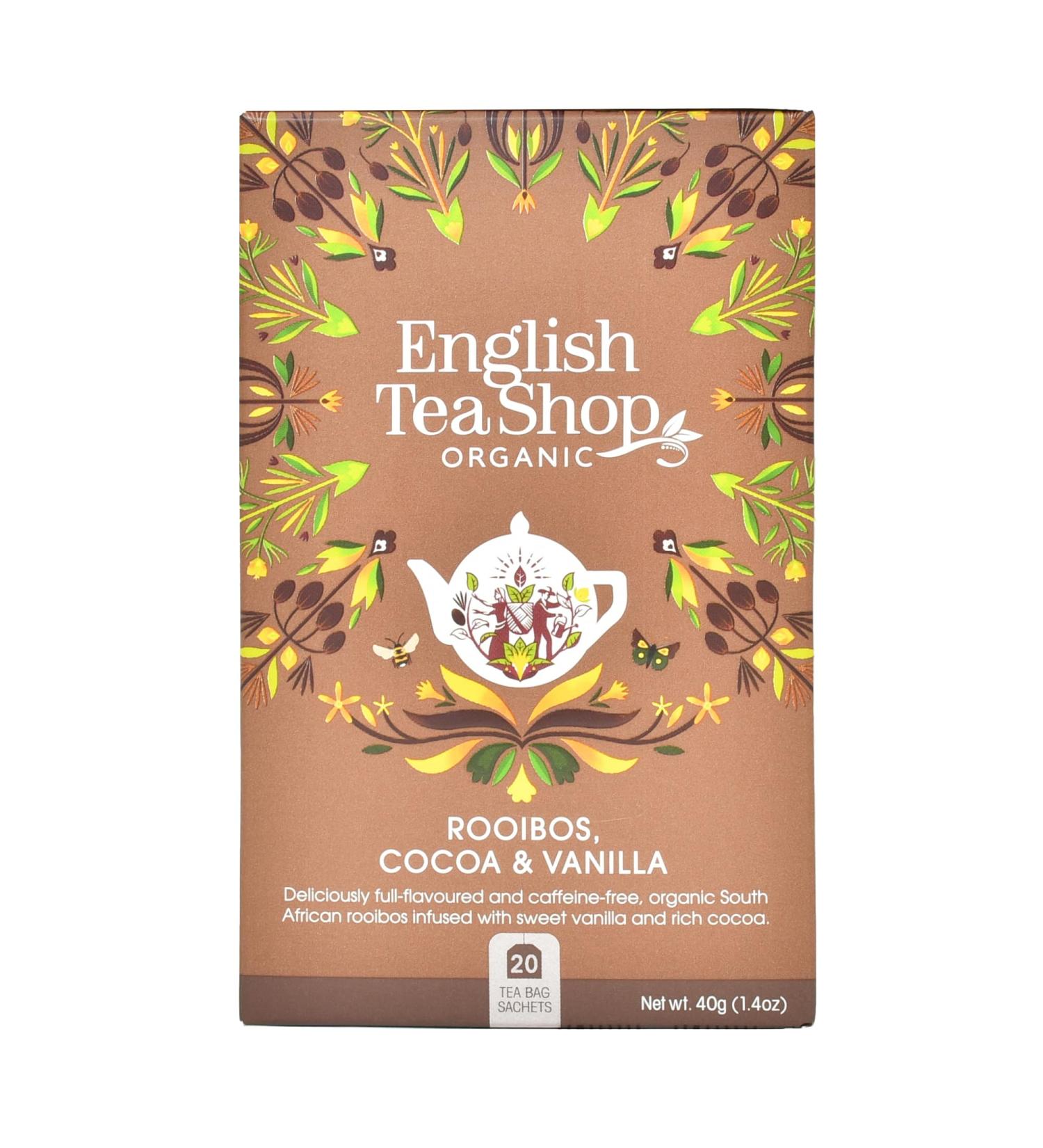 English Tea Shop Rooibos Chocolate Vanilla Organic 20 Sachet Tea Bags (Pack of 3) - Buy Online on GoSupps.com