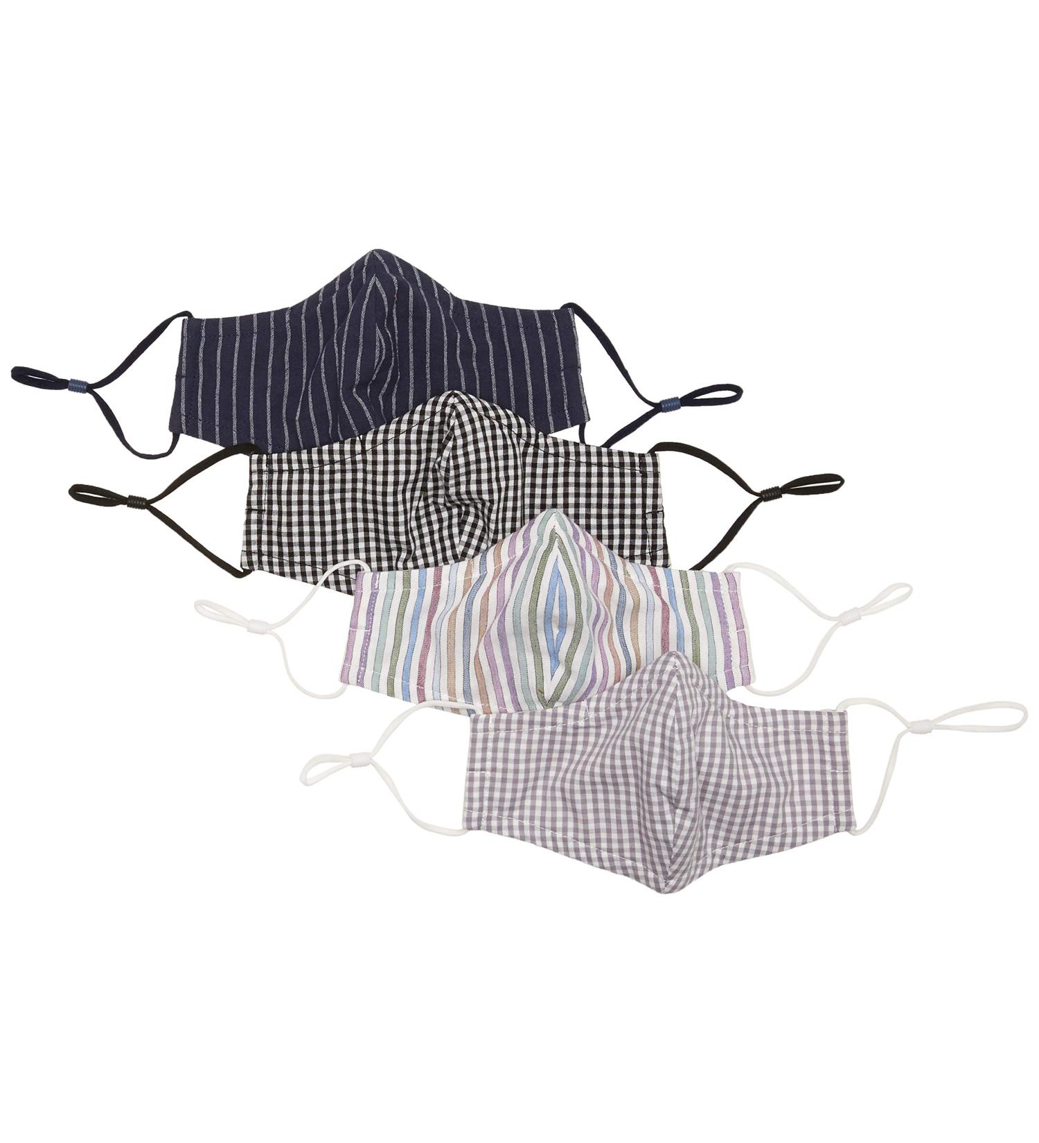 Quality Durables Unisex Reusable Woven Face Cover - SM Stripes & Gingham | Eco-Friendly Face Mask for All International Shipping - Buy Online on GoSupps.com