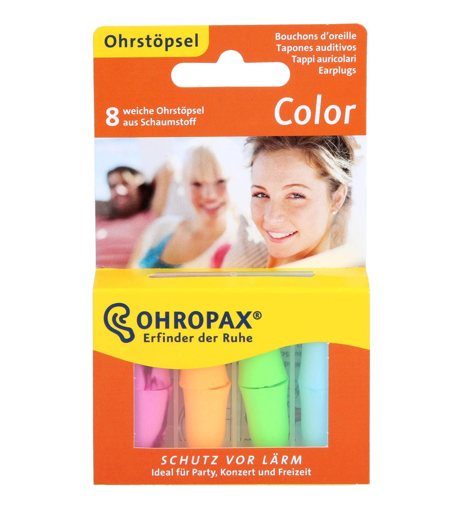 Ohropax Color Foam Earplugs - 8 Pieces | Comfortable & Effective Noise Reduction for Sleep & Travel - International Shipping Available - Buy Online on GoSupps.com