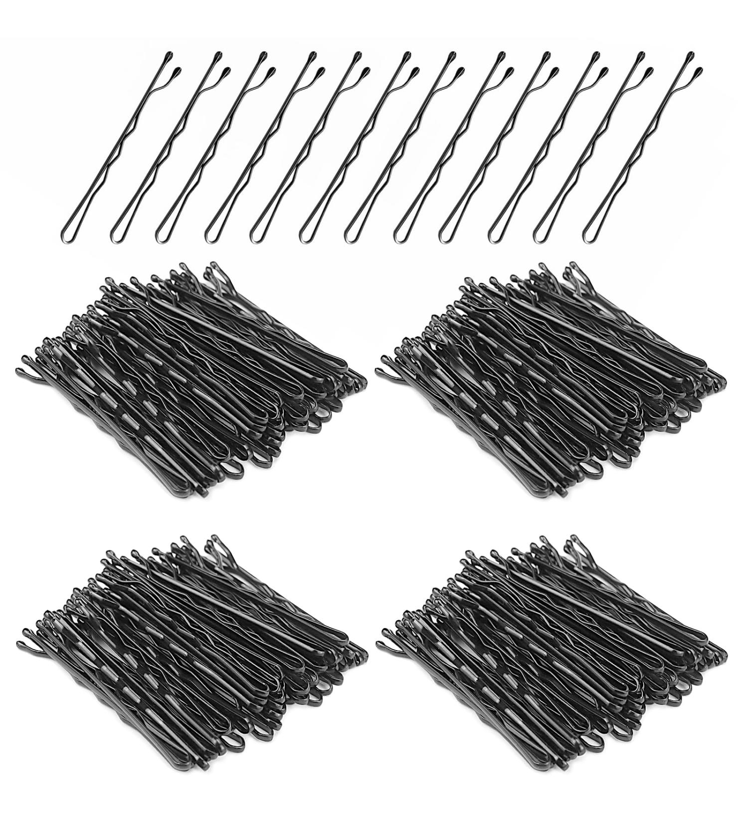 Kavya 200 Pieces Metal Hair Clips 5 cm Wave Shape Bobby Pins Hairpin Set for Women Girls and Hairdressing Salon with Storage Box (Black) - Buy Online on GoSupps.com