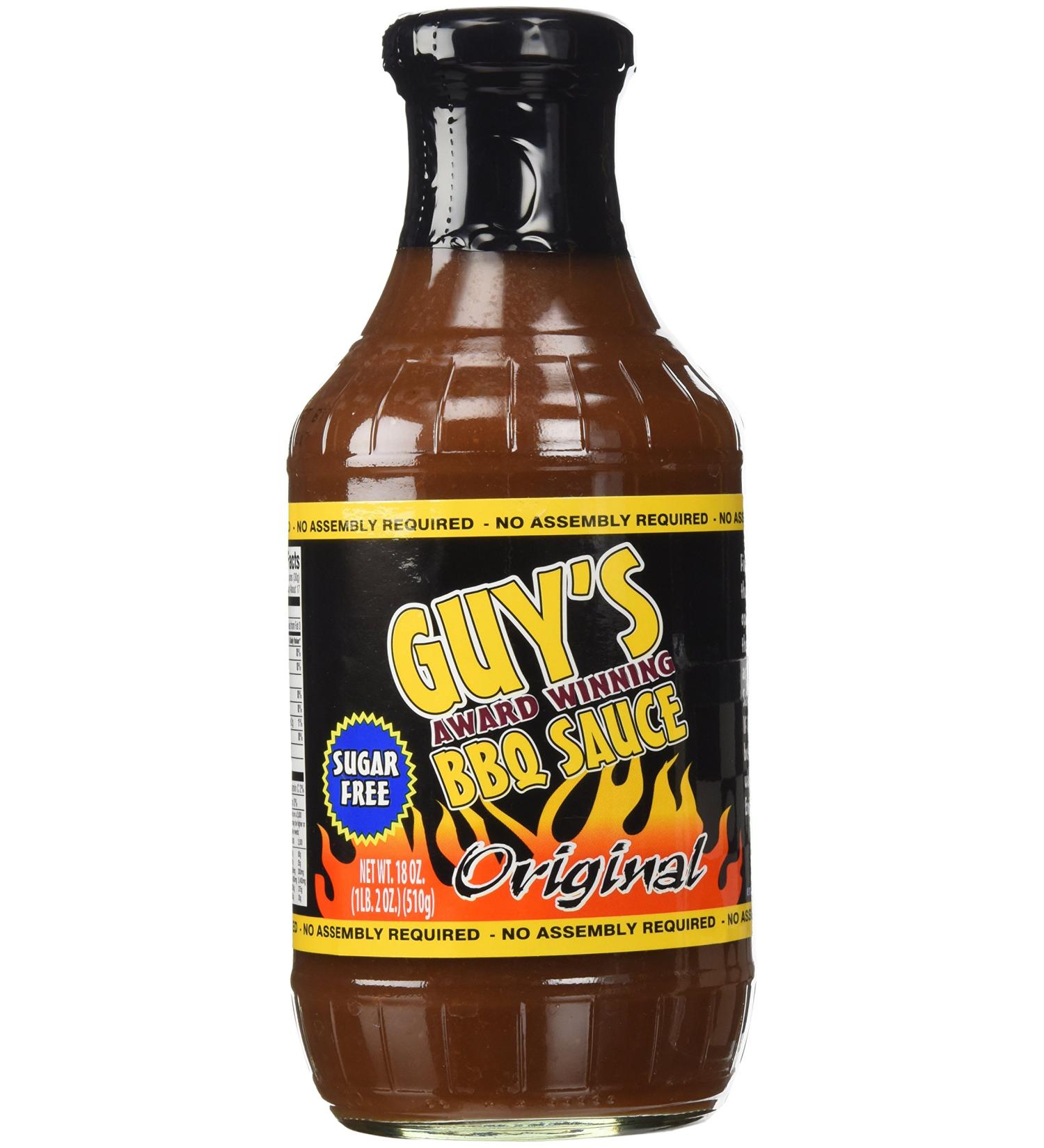 Guy's Award Winning Sugar Free BBQ Sauce 18 oz - Original Flavor | 1.12 lbs - Buy Online on GoSupps.com