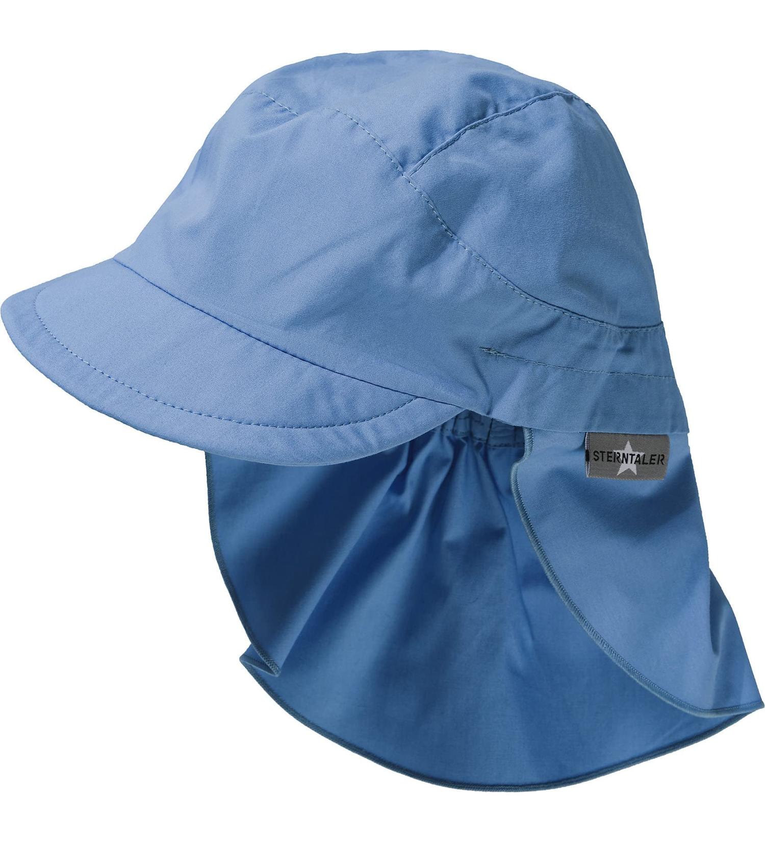 Sterntaler Unisex Children's Peaked Cap with Neck Protection - Velvet Blue 55 | International Shipping Available - Buy Online on GoSupps.com
