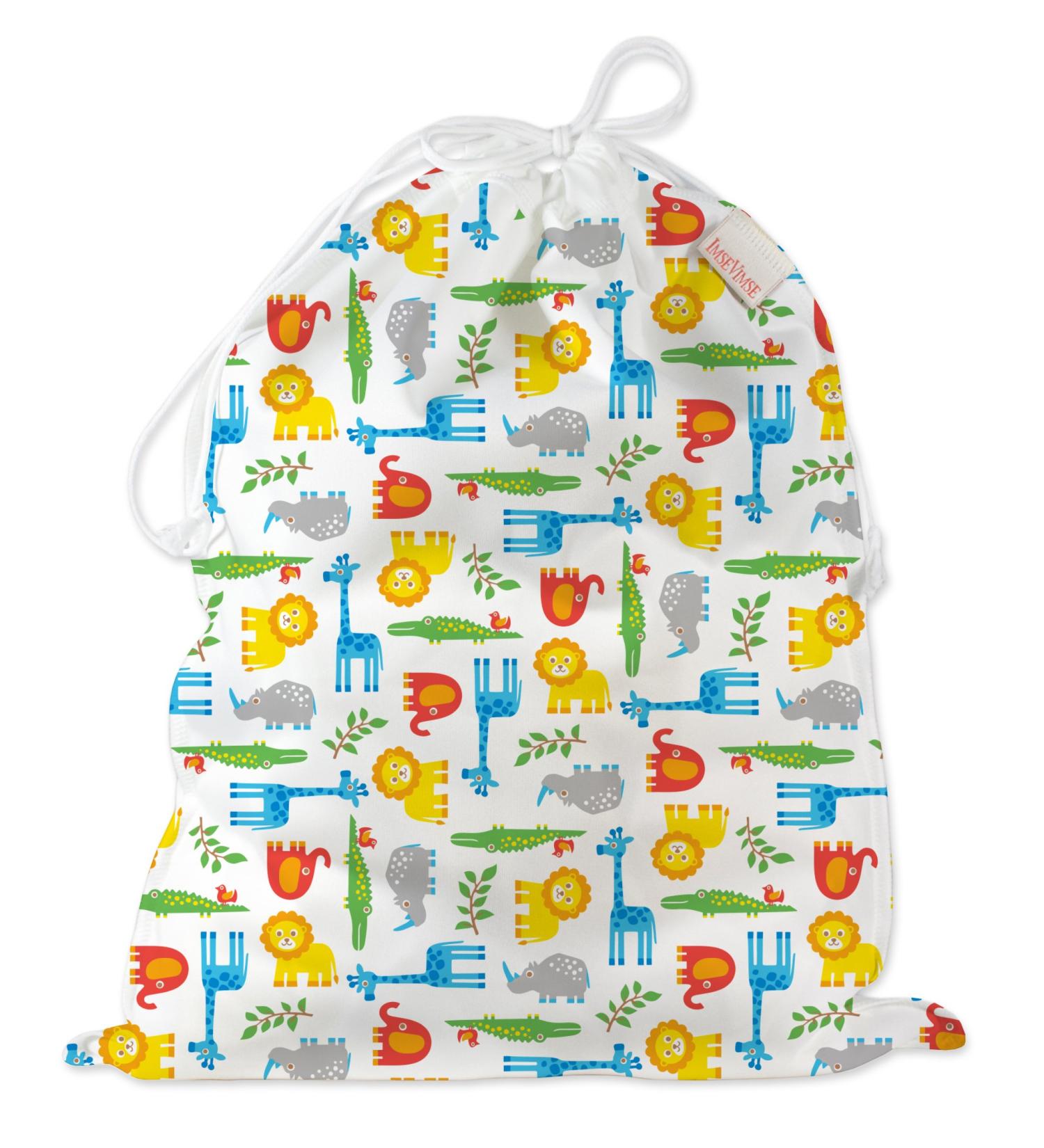 ImseVimse 60102 Wet Bag Diaper Bag with Drawstring Zoo