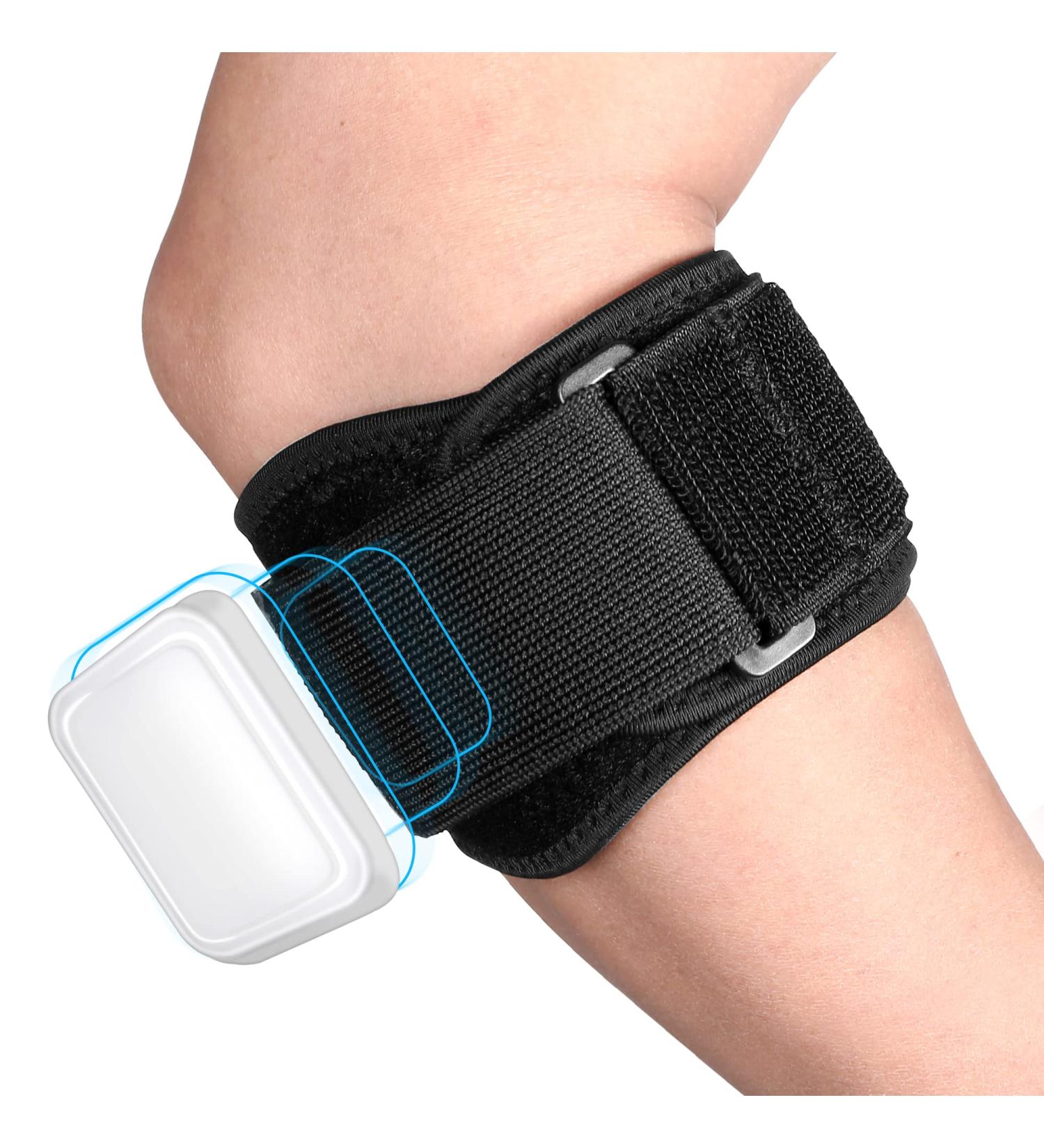 MOONSMILE Tennis Elbow Brace - Neoprene Support Strap with Compression Pad for Tendonitis, Golfers Elbow, Forearm Pain Relief - Men and Women (Black) - Buy Online on GoSupps.com