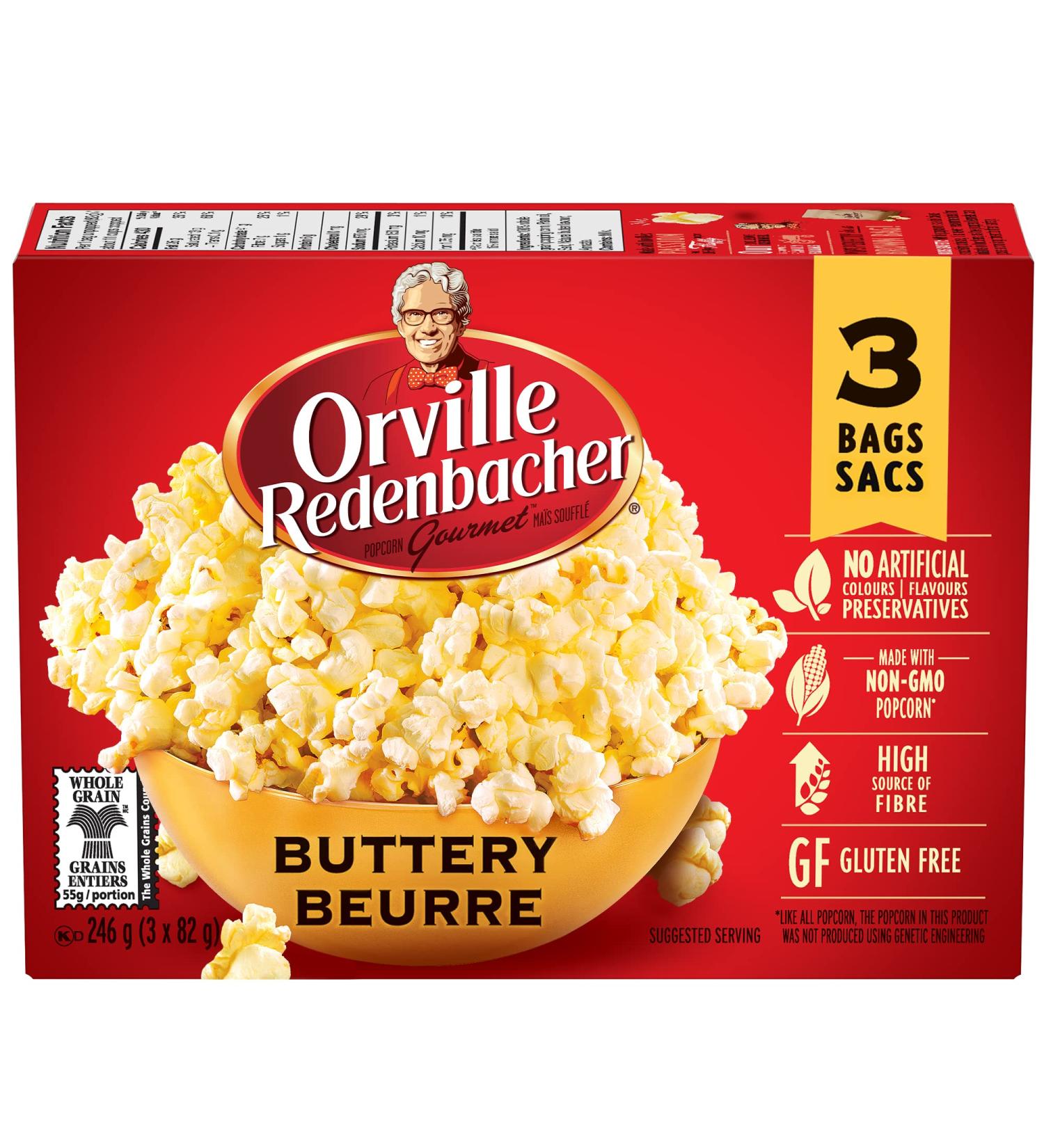 Orville Redenbacher Popcorn - Microwave Buttery (12 x Pack of 3 - 36 bags total) Buttery 2.95 kg (Pack of 1) - Buy Online on GoSupps.com