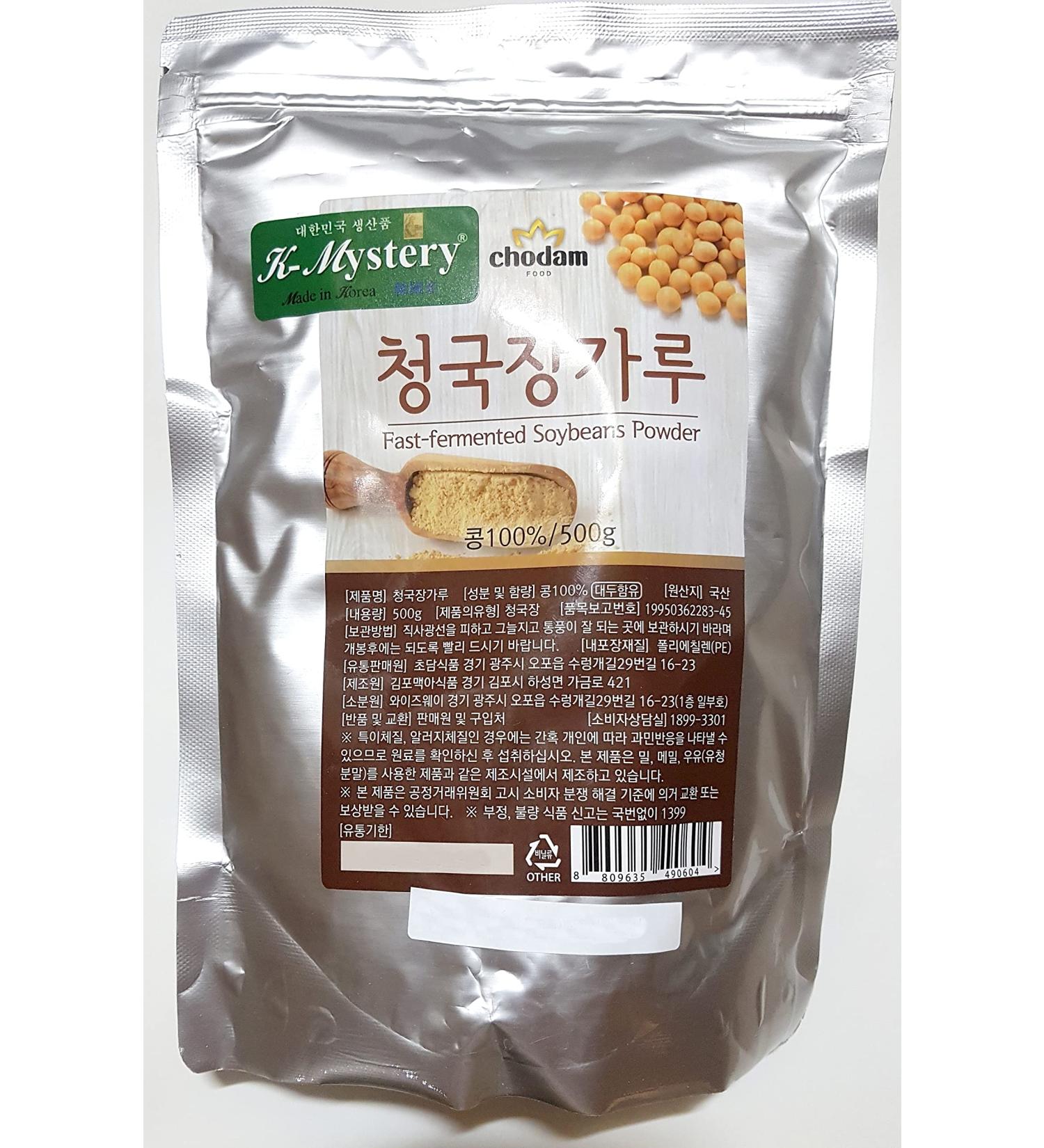 Chodam Chungkookjang 500g: Natural Fast-Fermented Soy Bean Paste Powder | Vitamin B2 Healthy Food from South Korea - Buy Online on GoSupps.com