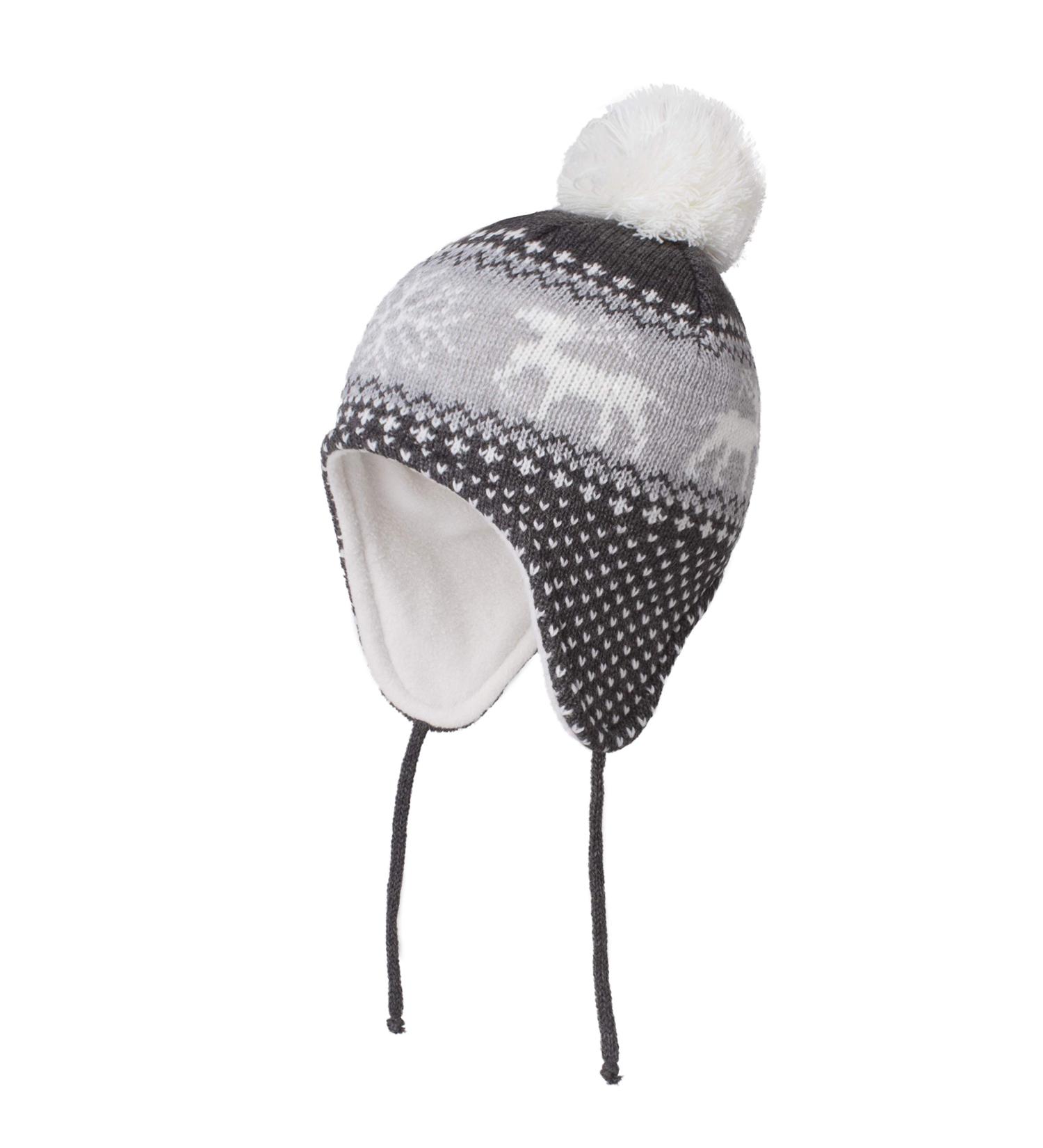 LANGZHEN Toddler Kids Infant Winter Hat Earflap Knit Fleece Lined Beanie, Deer-Gray, 2-4 Years - Buy Online on GoSupps.com