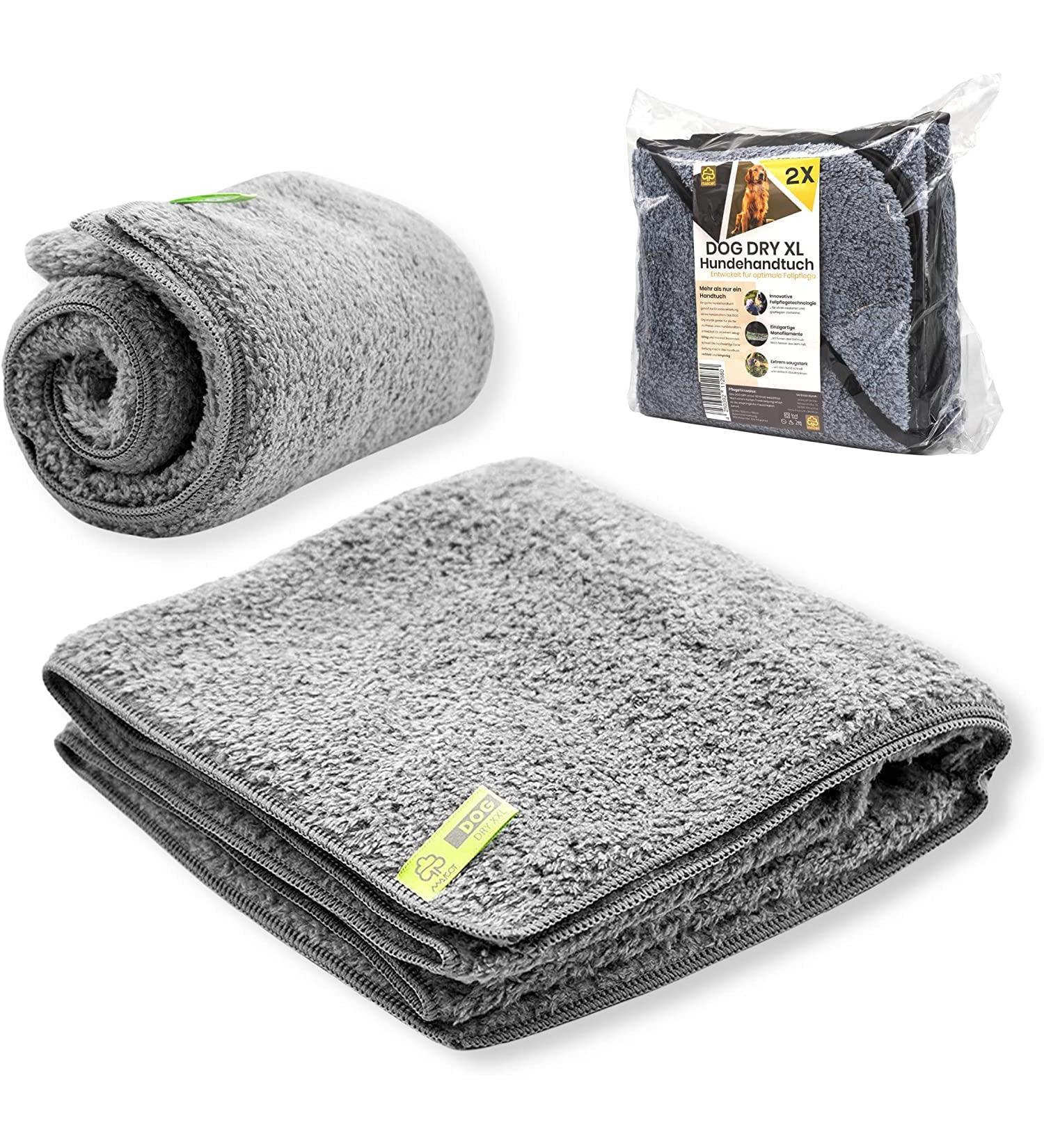 Buy Mascot Dog Towel Set (2-Pack) - Maximum Suction Power Dirt Magnet Fibers XXL Size (50x100 cm) - Perfect for Pfoten & Fur Cleaning - Buy Online on GoSupps.com