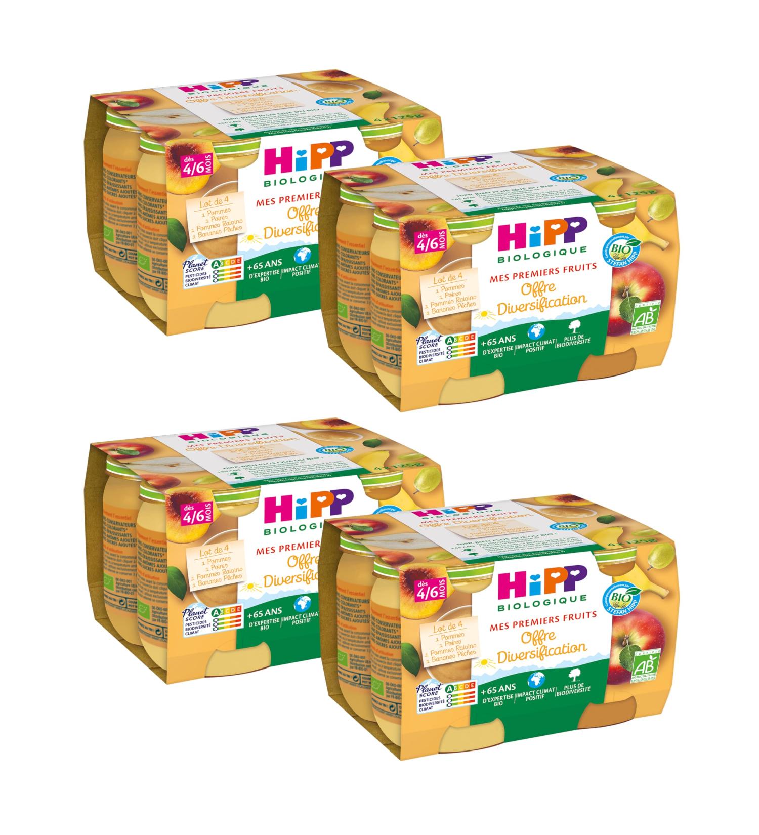 Hipp Organic Diversification Offer My First Fruits From 4/6 Months 16 Pots of 125g