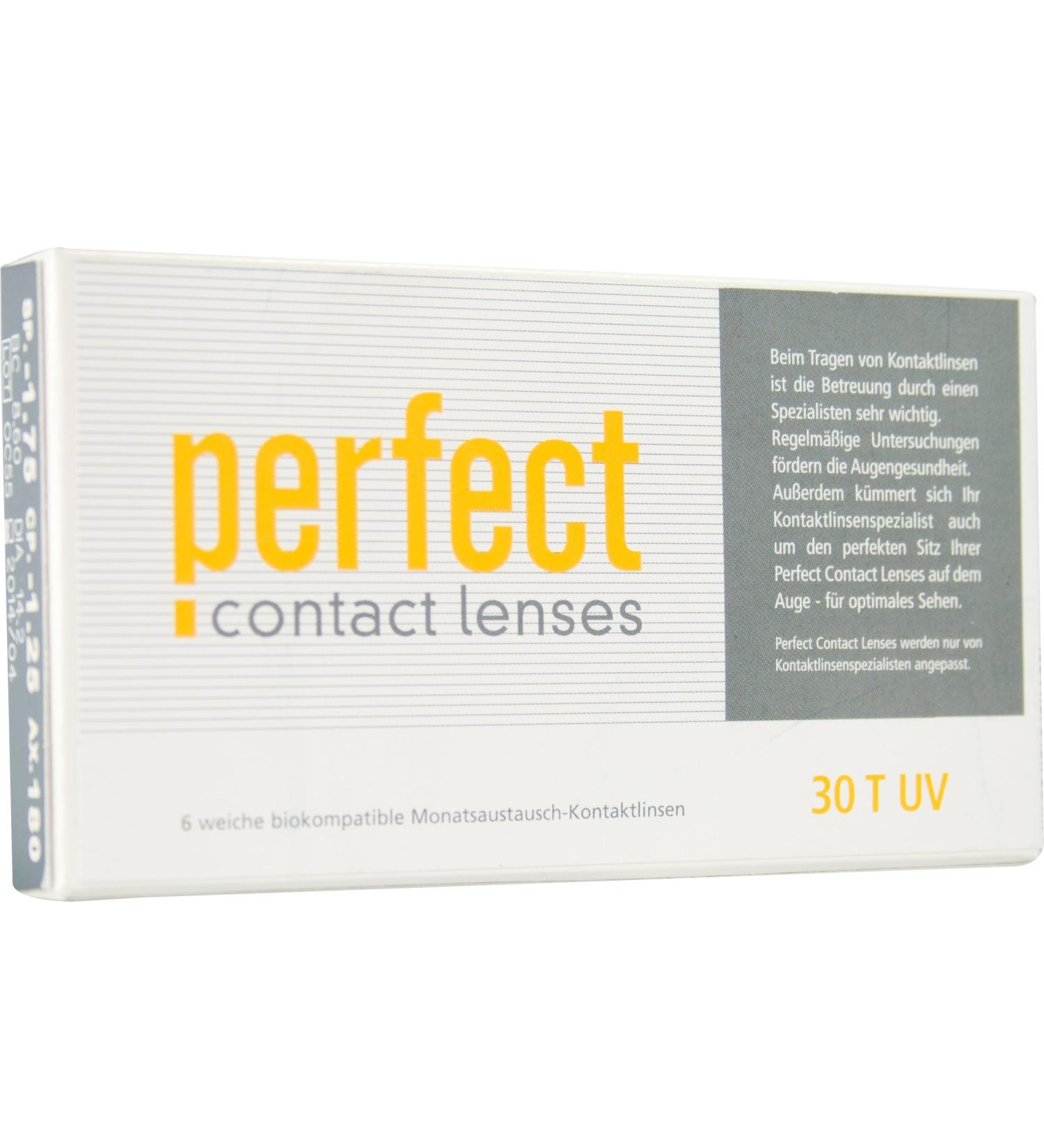 Perfect 30 T / Toric - 6er Box ( -4 5 -1 75x110 ) -4.5 Dioptrien 8.6 Millimeter 14.20 Millimeter -1.75 110 6.0