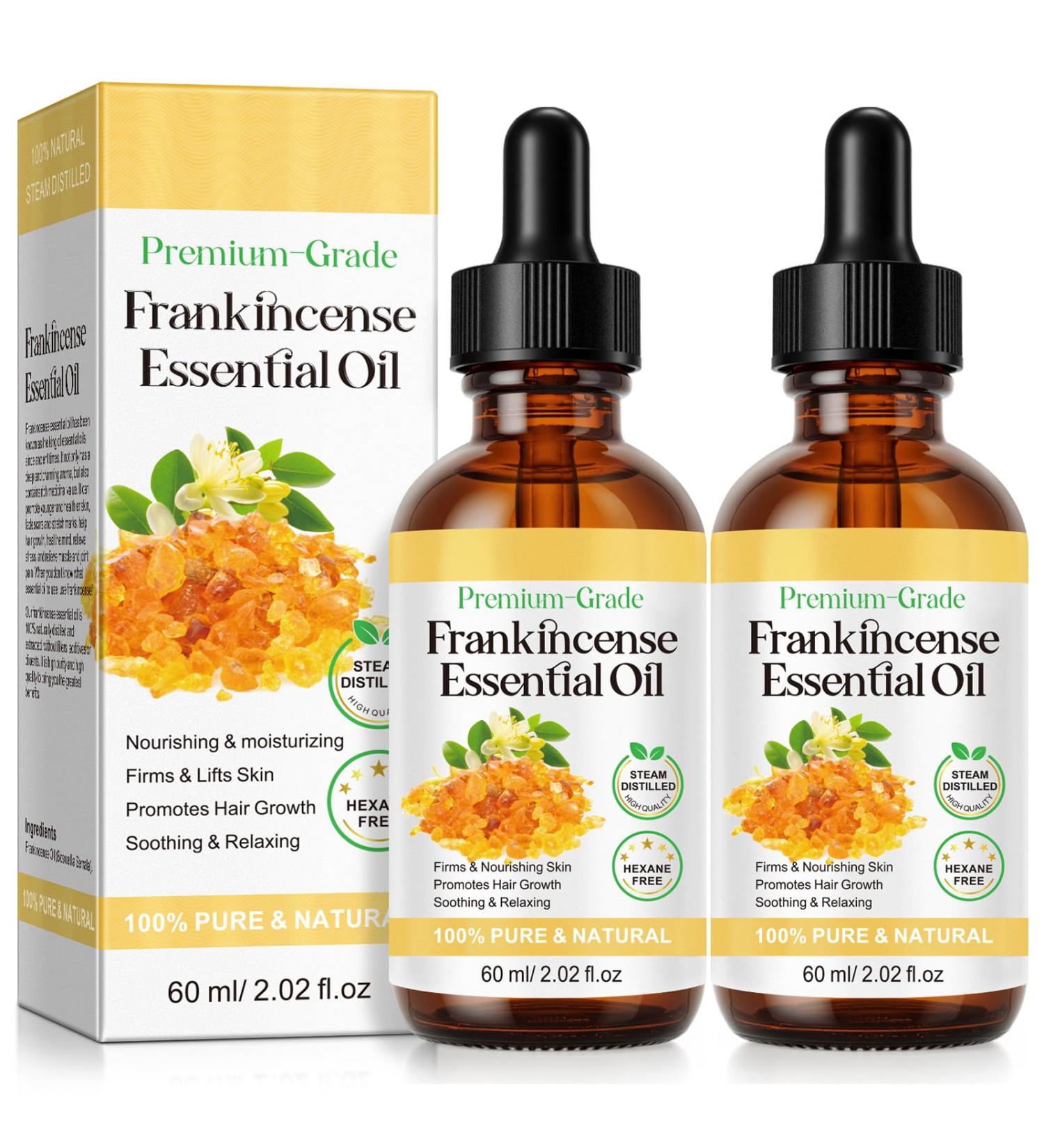 2 Pack Frankincense Essential Oil for Skin Face & Body Deeply Moisturizing Firming Fine Lines 2.02 Fl Oz (Pack of 2) - Buy Online on GoSupps.com