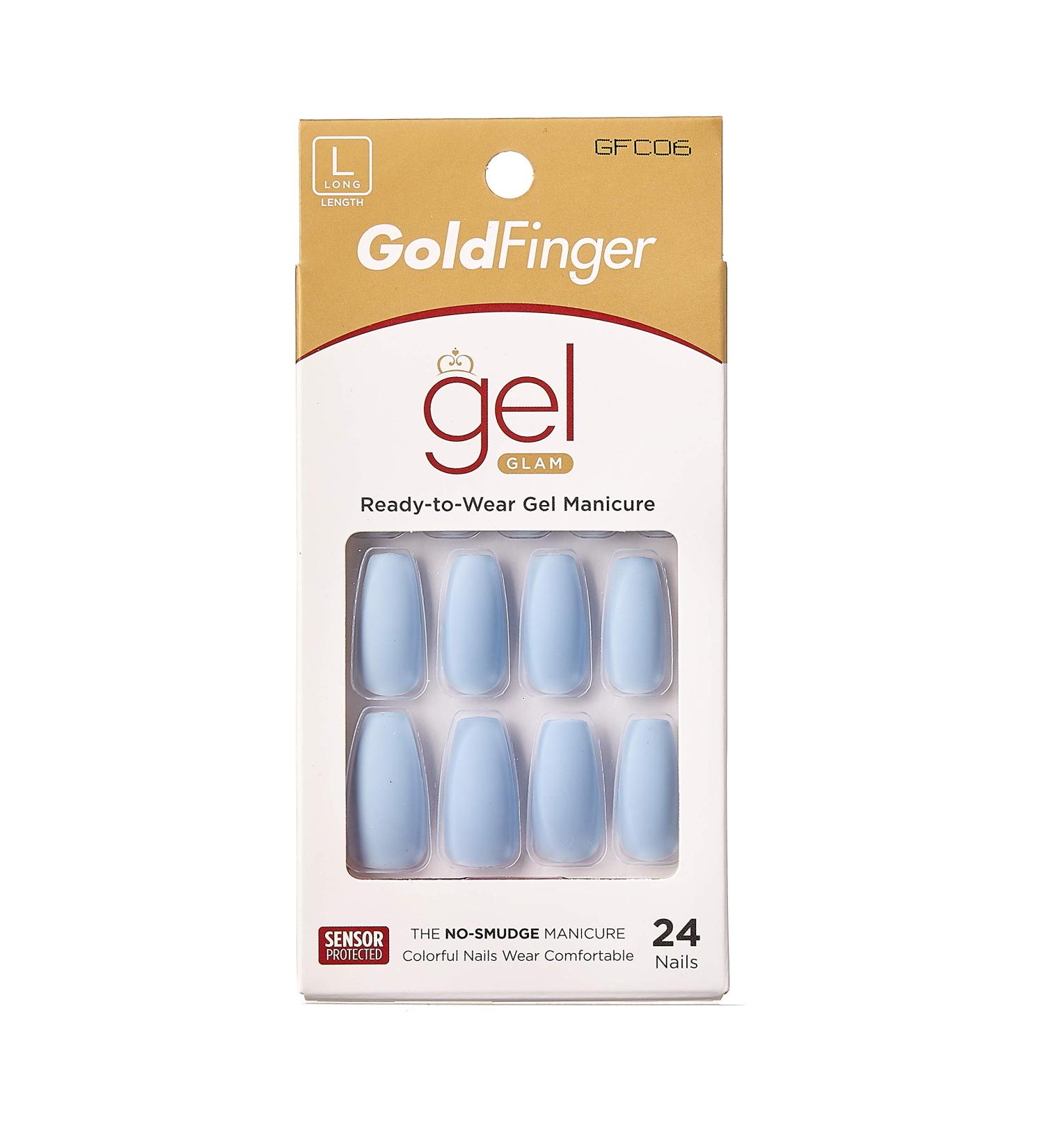 Gold Finger Full Cover Gel Manicure Nails Long Length - GFC06 - Buy Online on GoSupps.com