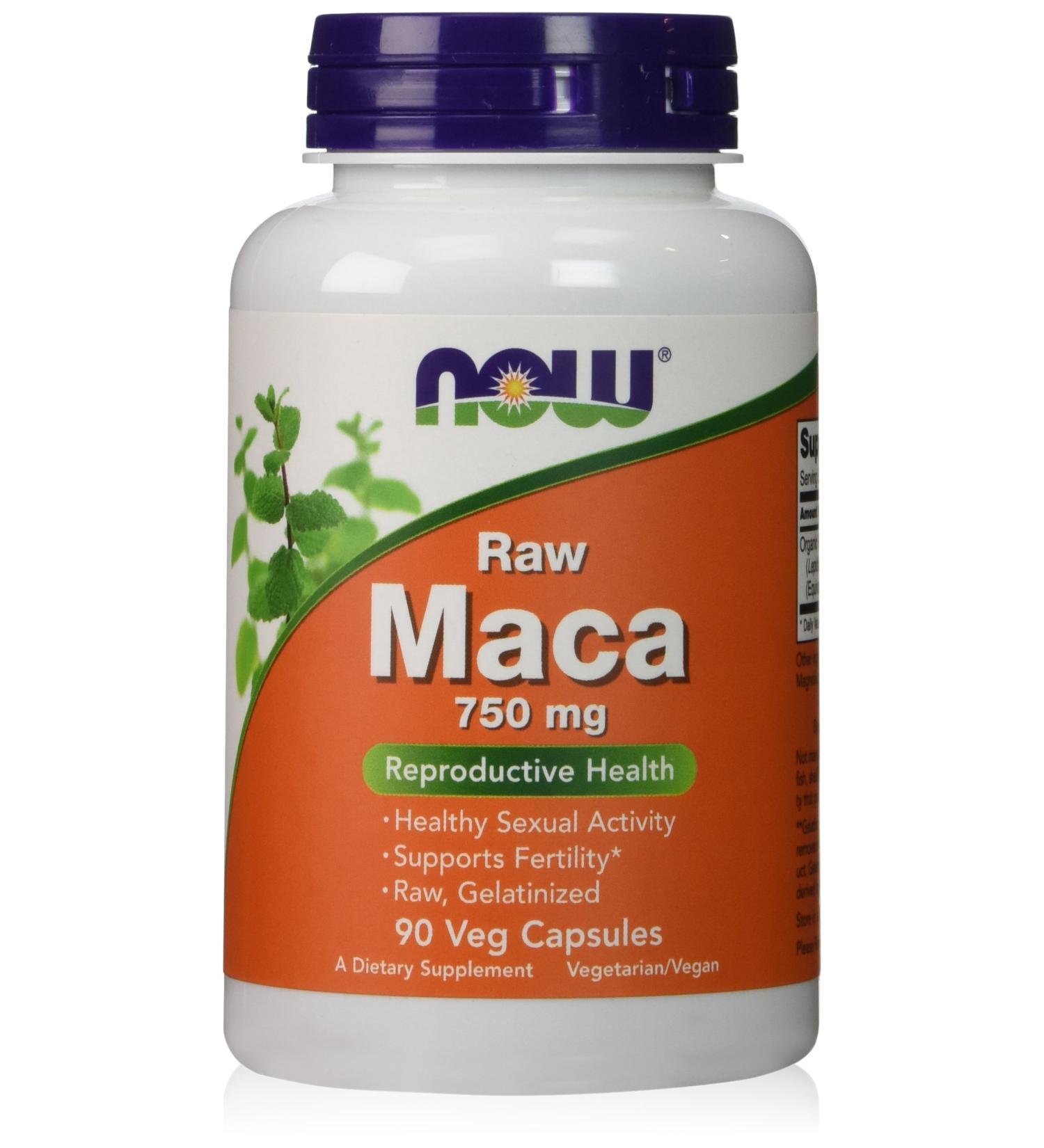 Now Foods Maca Raw 750 mg - 90 Veg Capsules | Natural Energy & Hormone Support - Buy Online on GoSupps.com