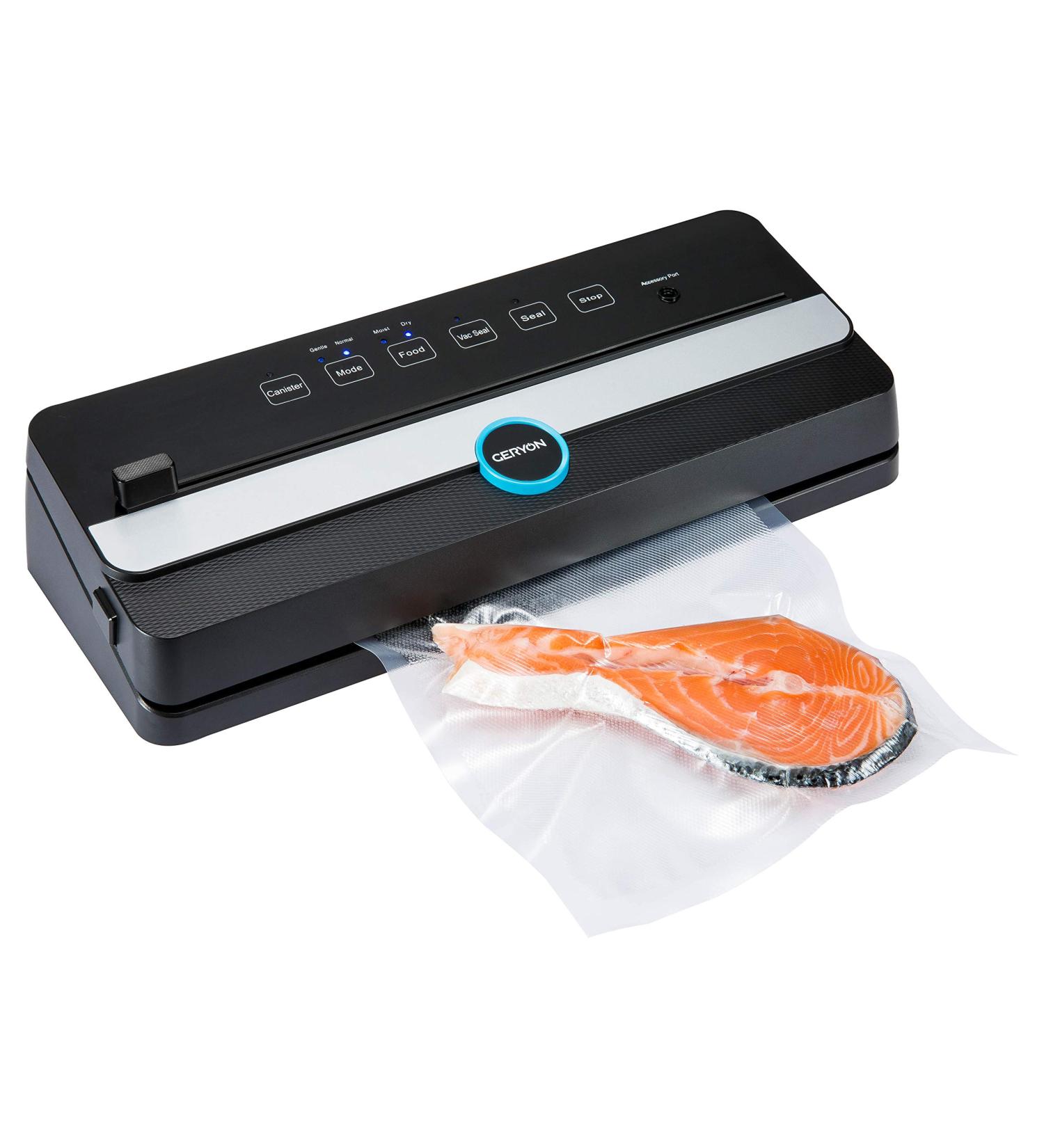 GERYON Vacuum Sealer Machine | Automatic Food Packaging with Cutter | Starter Kit | Easy to Clean | Dry & Moist Modes | Compact Design - Buy Online on GoSupps.com