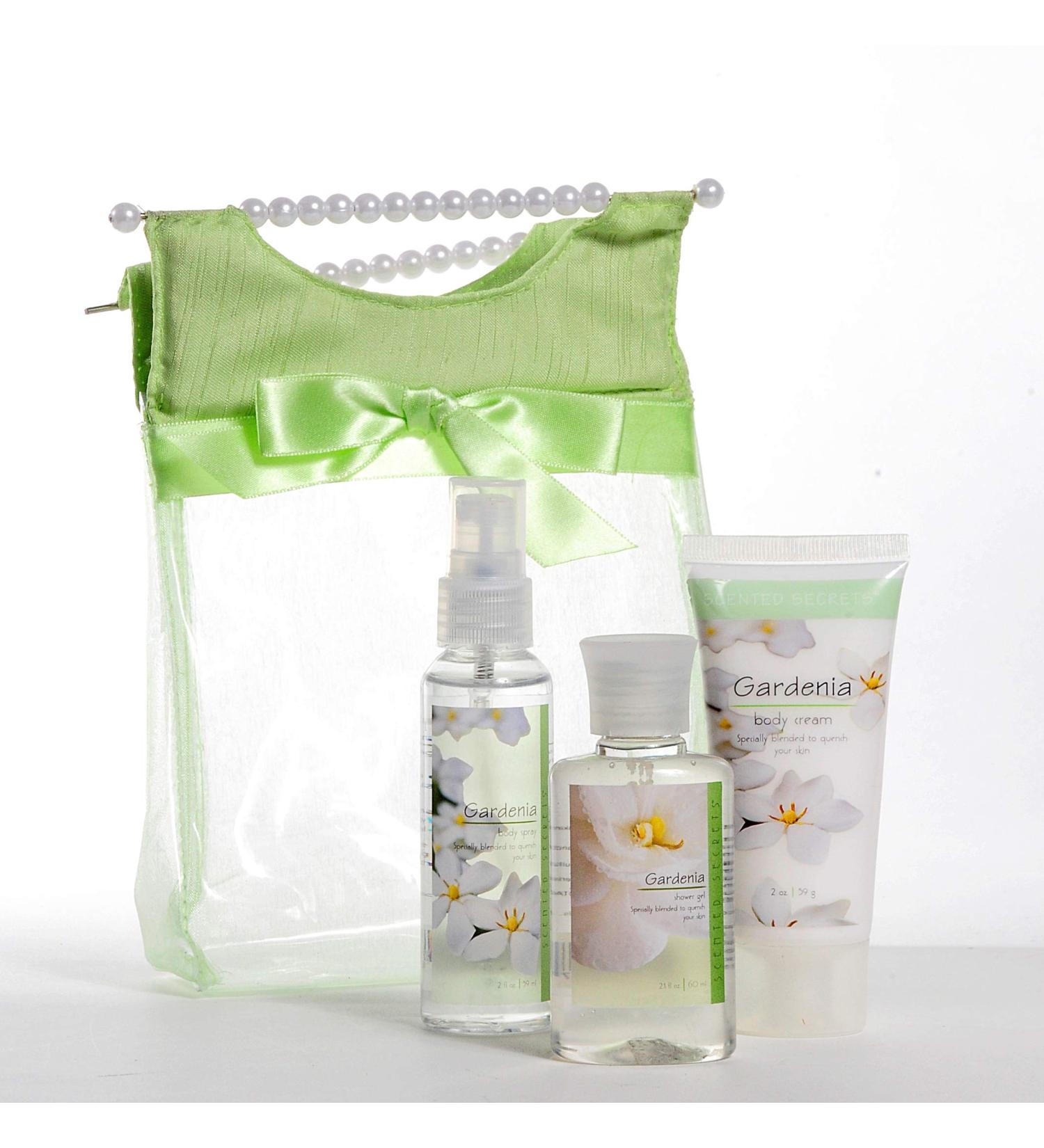 Pearl Handle Organza Bag 3-Piece Gift Set Gardenia