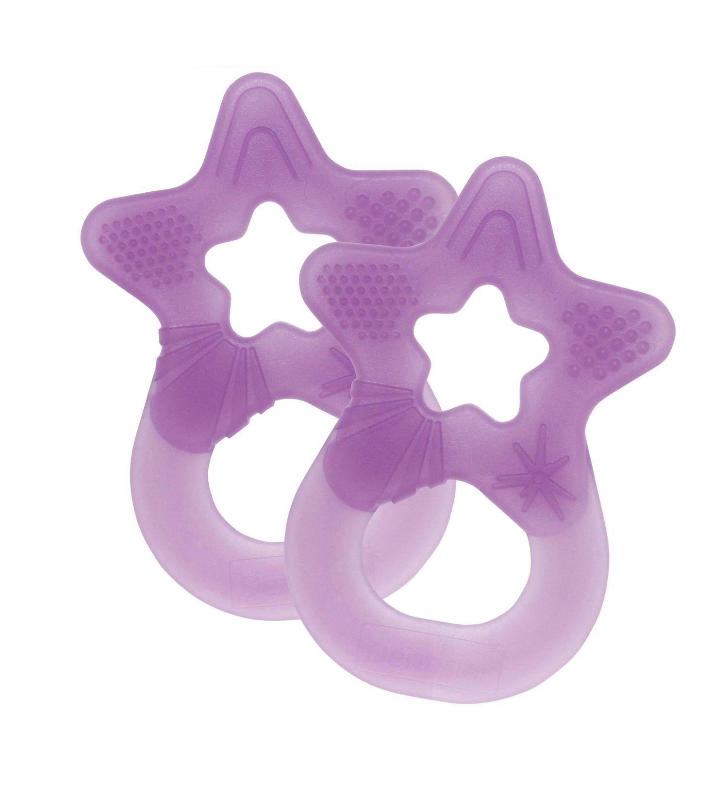 Dentistar Bei ring 2 Set - Soft Baby Teether for 3+ Months - Dental Aid & Massage - Made in Germany - Purple - Buy Online on GoSupps.com
