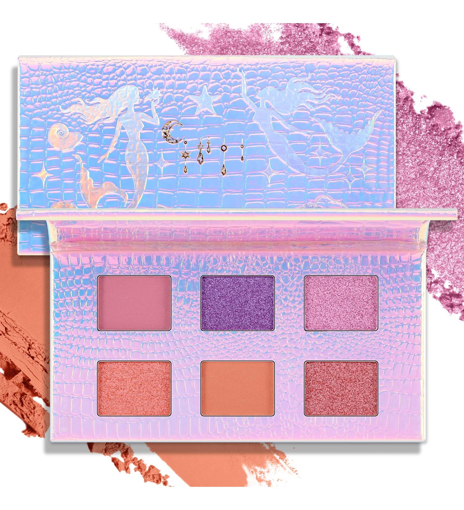 6 Colors Eyeshadow Palette | Glitter & Shimmer Eye Makeup | Blendable Shades for Youthful Energetic Looks - International Shipping - Buy Online on GoSupps.com