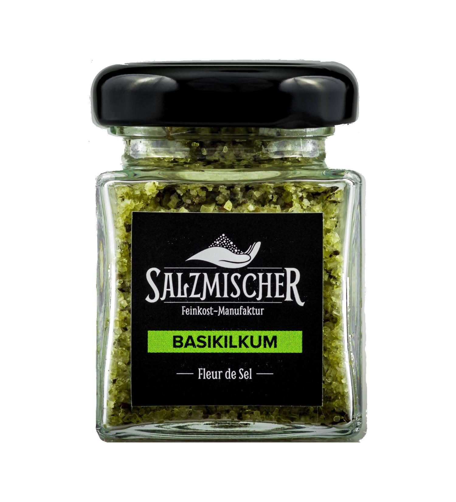 Salzmischer Salt Mix / Spice Mix 75g in a glass basil salt (mixture of Gu rande flower and basil)