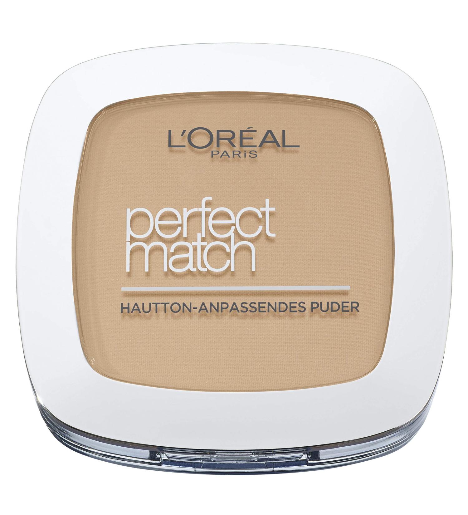 L'Or al Paris Perfect Match Compact Powder N4 Golden Beige / Make-up Powder with an individual opacity and SPSF for each skin type / 1 x 9 ml 4n beige 9 g (1 Pack)