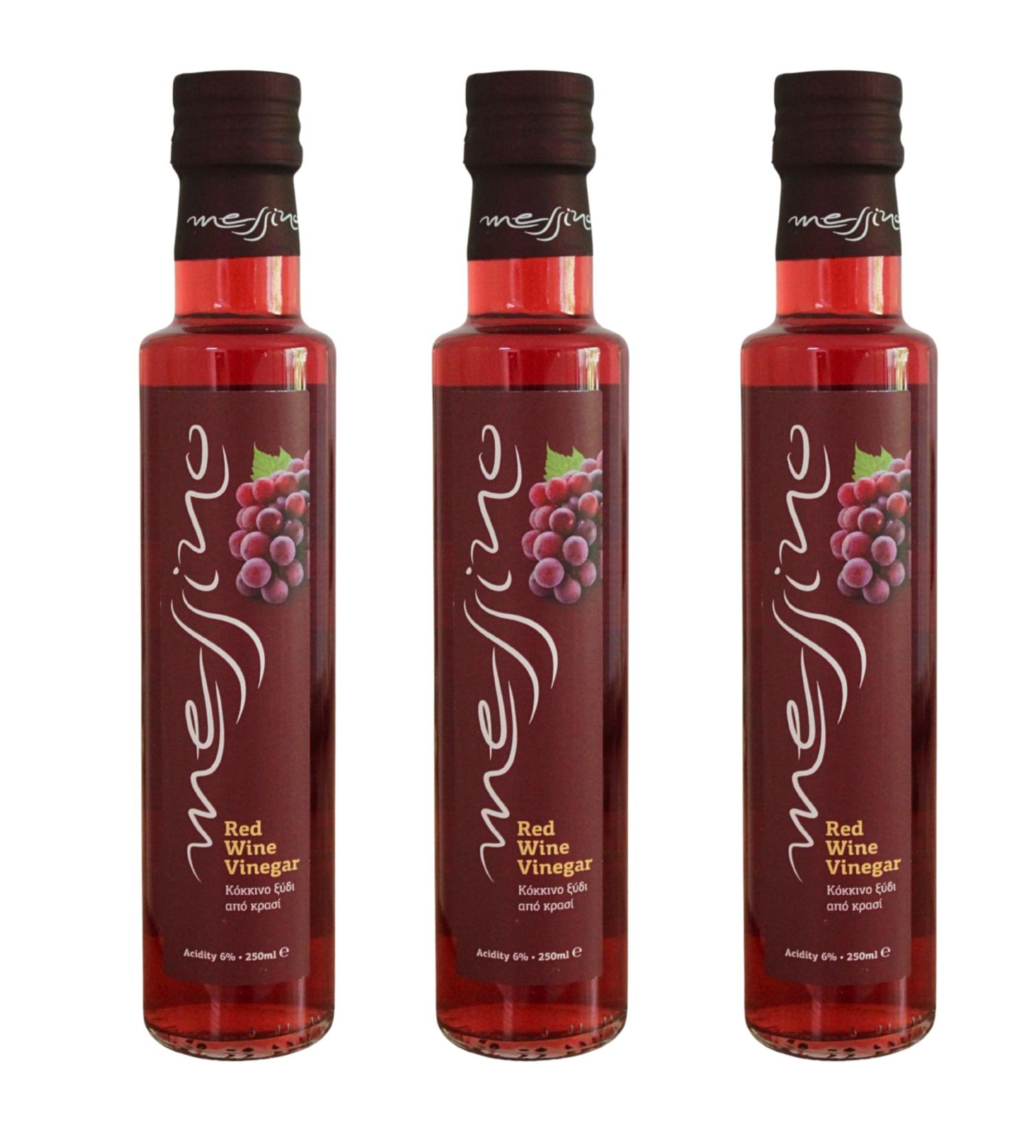  messino Messino Greek Red Wine Vinegar Pack of 3 x 250ml (Total: 750ml) - Buy Online on GoSupps.com