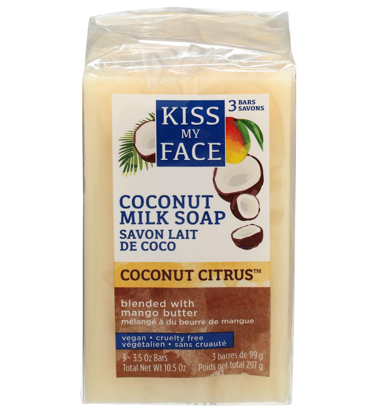 Kiss My Face Coconut Milk Bar Soap - 10.5 oz | Natural Moisturizing Soap for All Skin Types - Buy Internationally - Buy Online on GoSupps.com