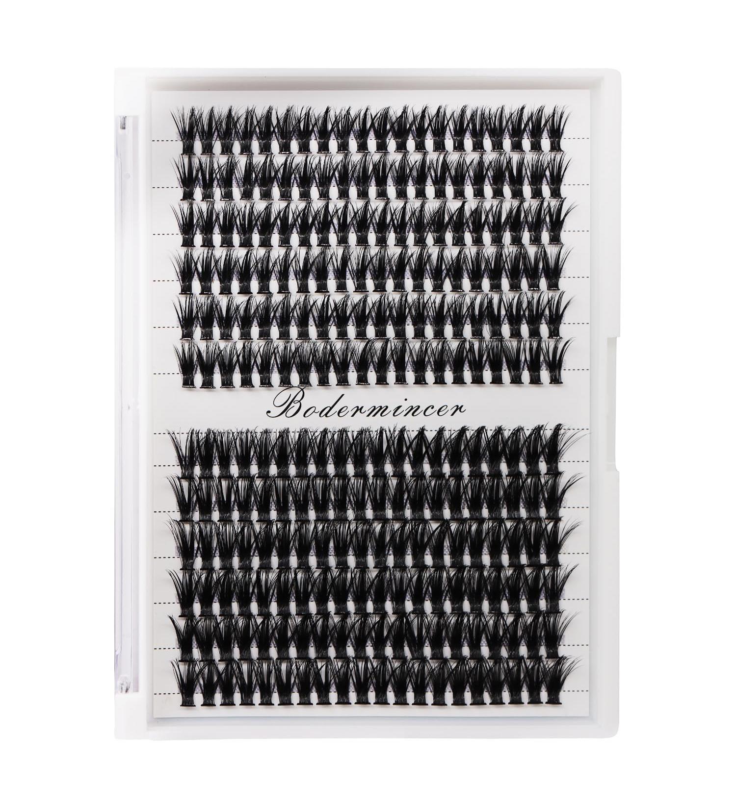 Bodermincer 240pcs D Curl 40D Cluster Eyelashes - 12-14mm Mixed DIY Eyelash Extensions for Stunning looks | International Shipping Available - Buy Online on GoSupps.com