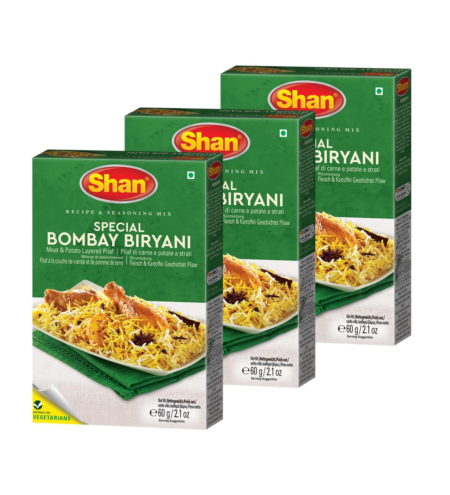 Shan Special Bombay Biryani Masala 60g 60g Pack of 3 - Buy Online on GoSupps.com
