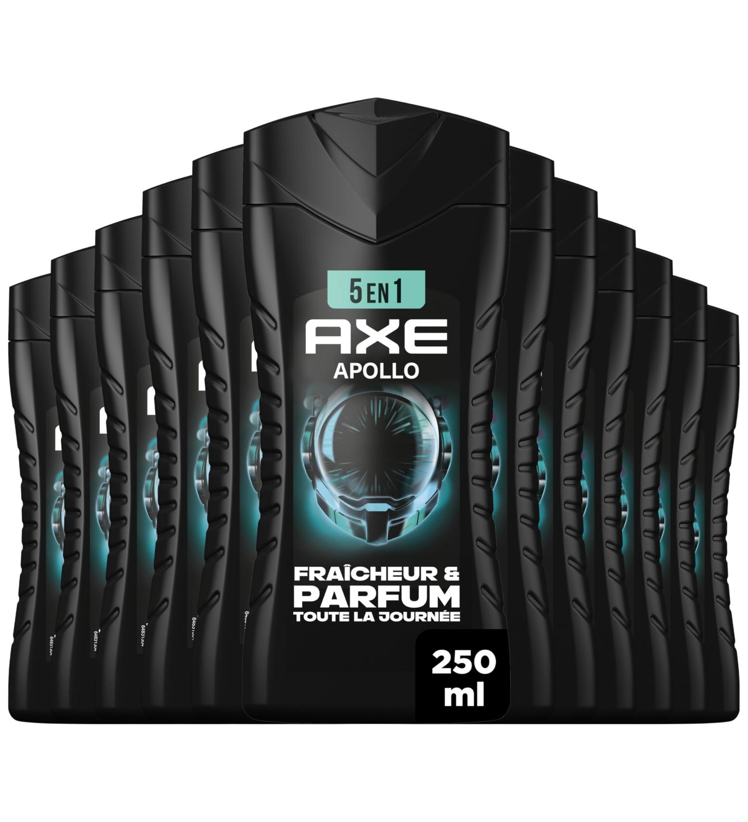  AXE - Apollo 5-in-1 Men's Shower Gel - 24h Moisturizing - 87% Natural Ingredients - Sage & Cedarwood Fragrance - Pack 12x250m - Buy Online on GoSupps.com