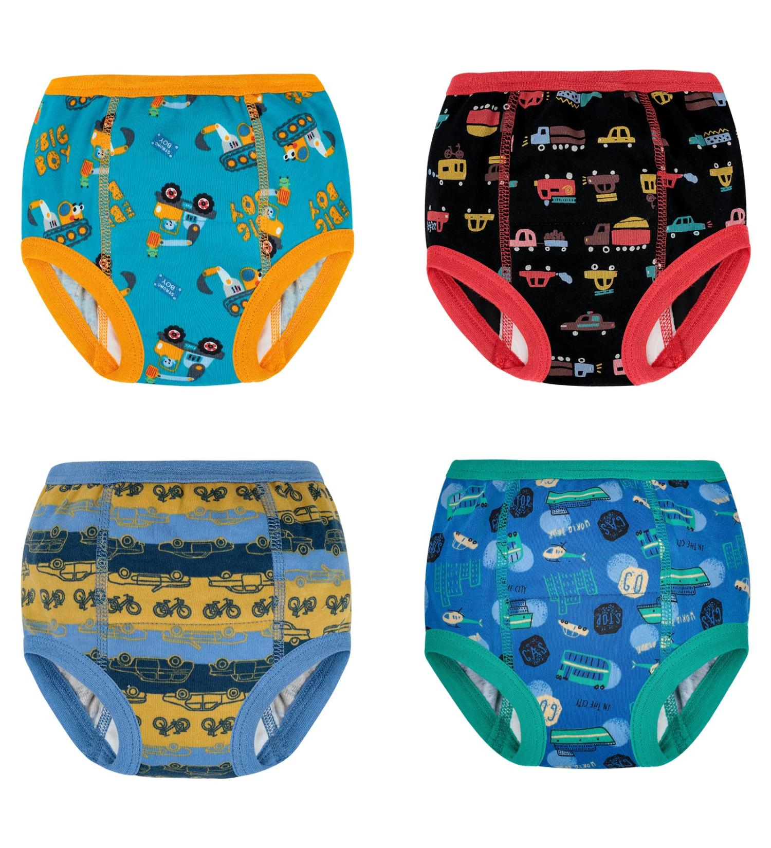 MooMoo Baby 4 Pack Absorbent Vehicle Training Pants for Toddler Boys 2T-7T - Size 7T - Buy Online on GoSupps.com