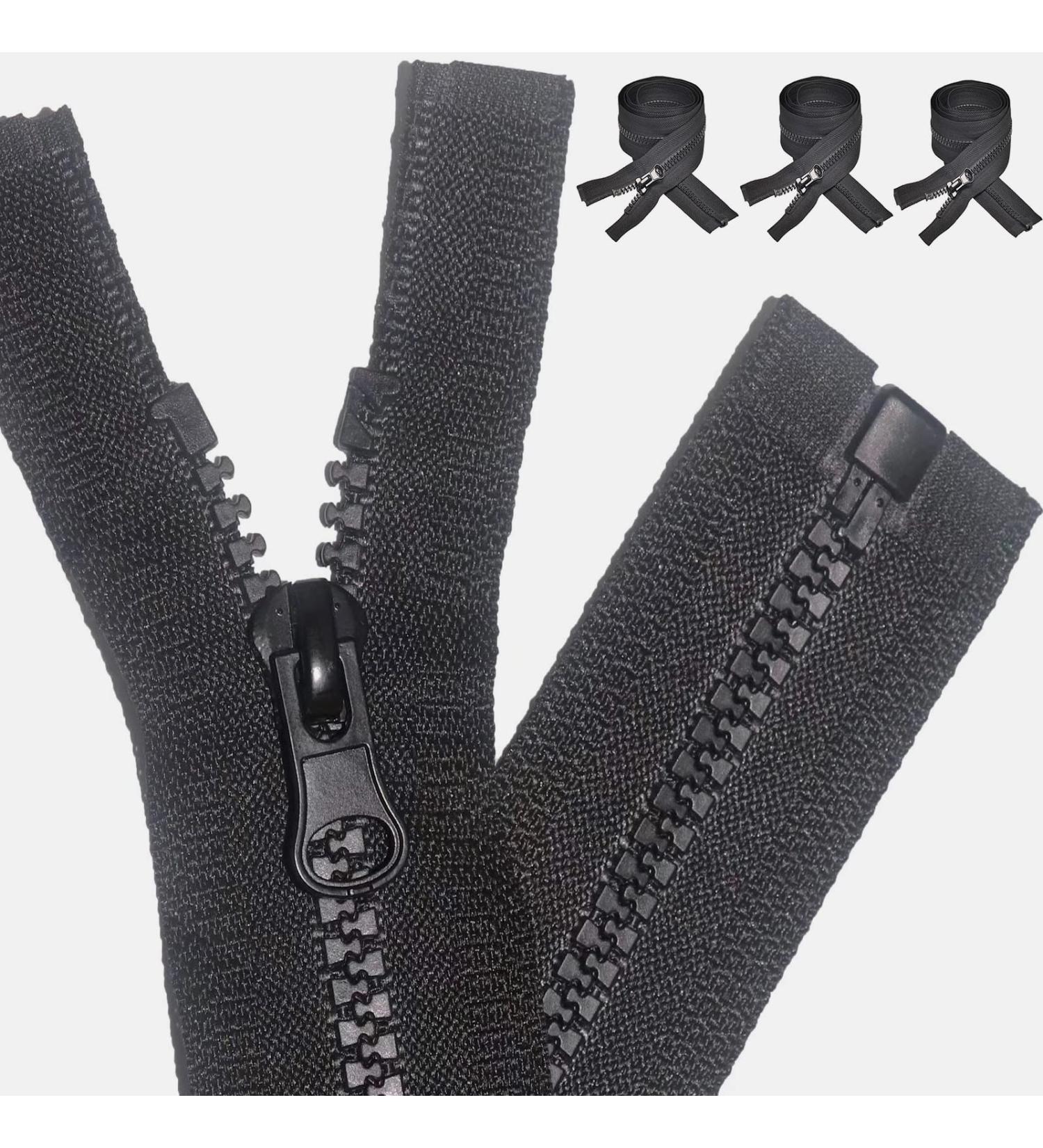 3 PCS 26 Black Separating Zippers - DIY Craft Zipper Replacement Kit for Coats, Jackets, and Clothes - Assorted Lengths - Sewing Supplies - Buy Online on GoSupps.com