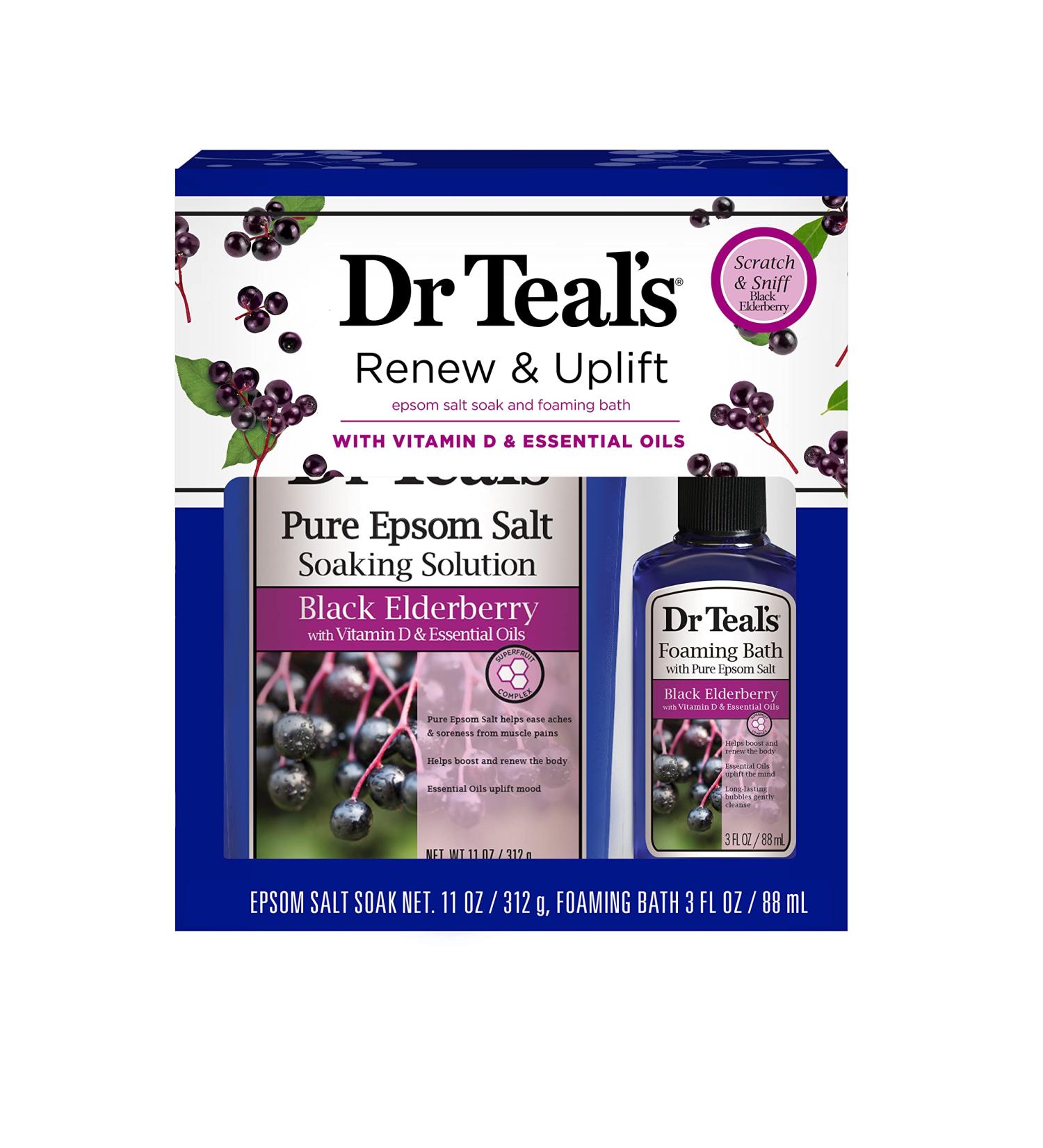 Dr. Teal's Elderberry Epsom Salt & Foaming Bath Gift Set