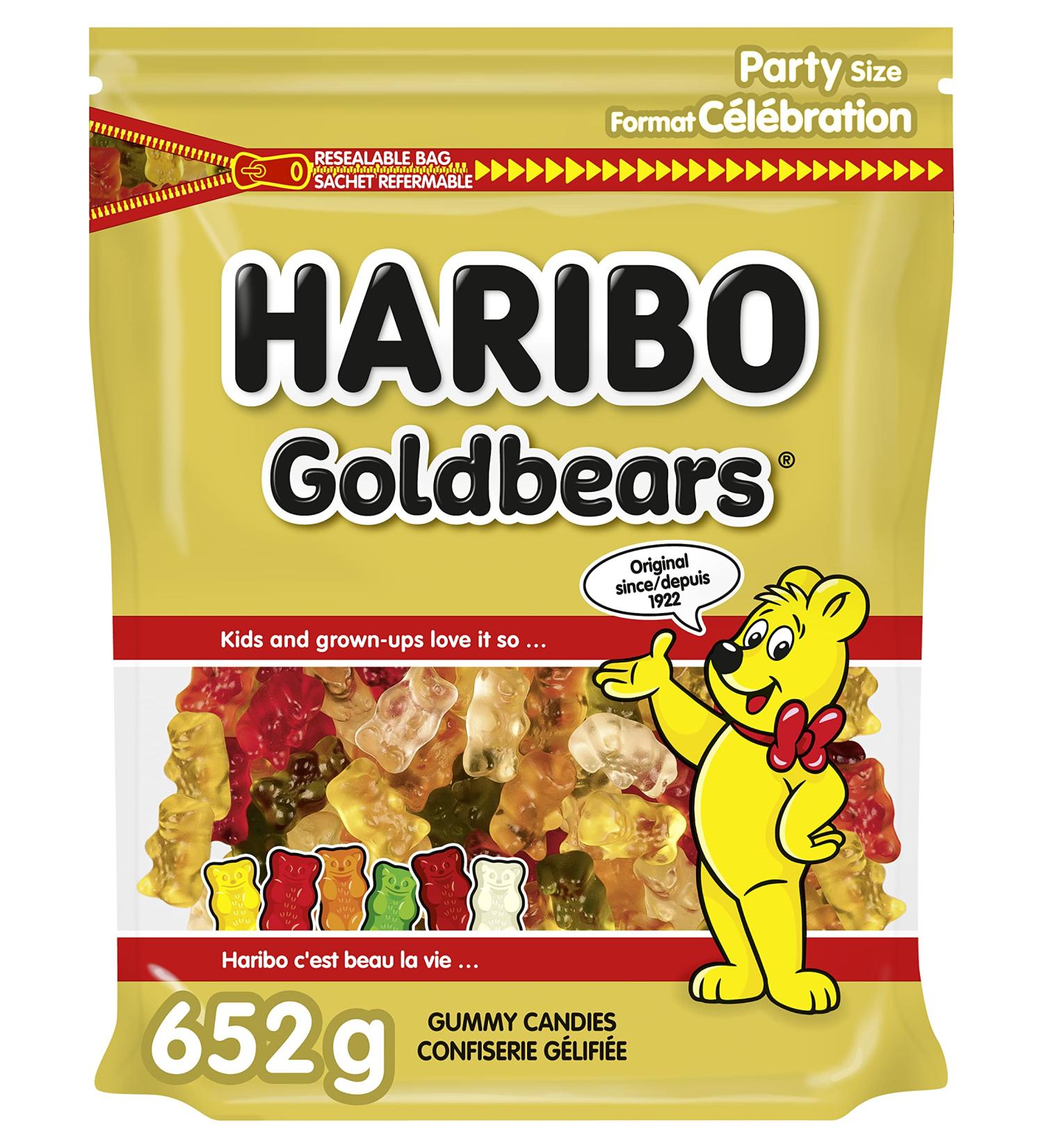 Haribo Goldbears Gummy Candy 6 Fruity Flavours No Artificial Colours - 652g Bag Mixed-Fruit 652 Gram (Pack of 1) - Buy Online on GoSupps.com