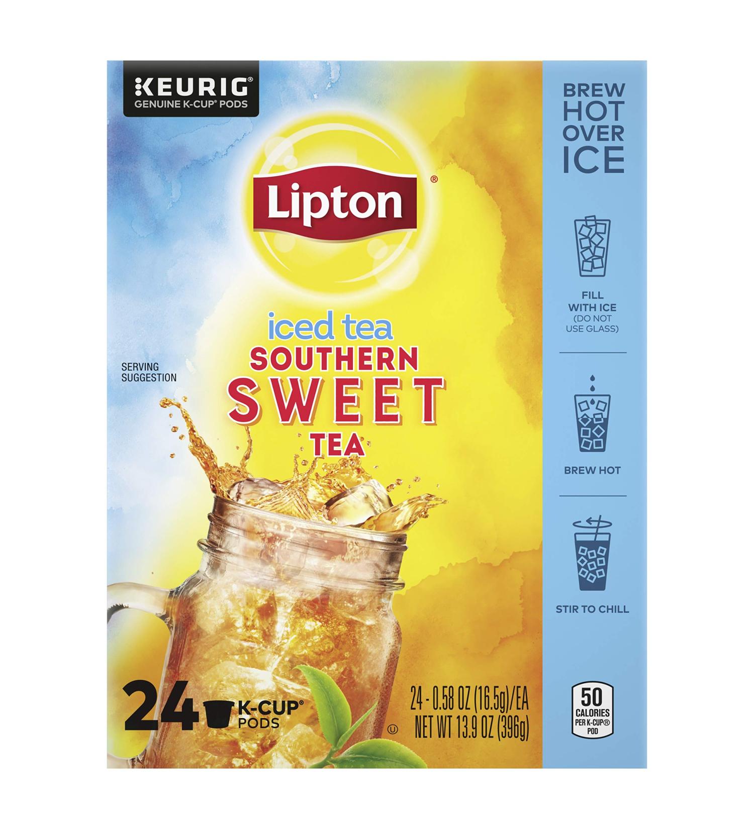 Lipton Southern Sweet Black Tea K-Cup Pods - 24 Pods - Refreshing Sweetness - Buy Online on GoSupps.com