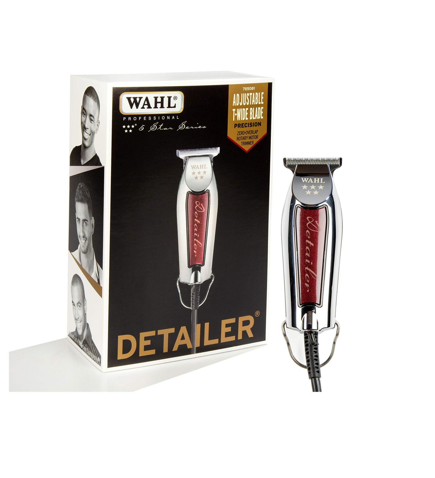 Wahl Professional 5-Star Detailer - Adjustable T Blade for Close Trimming - Model 808 Silver - Ideal for Barbers and Stylists - Buy Online on GoSupps.com