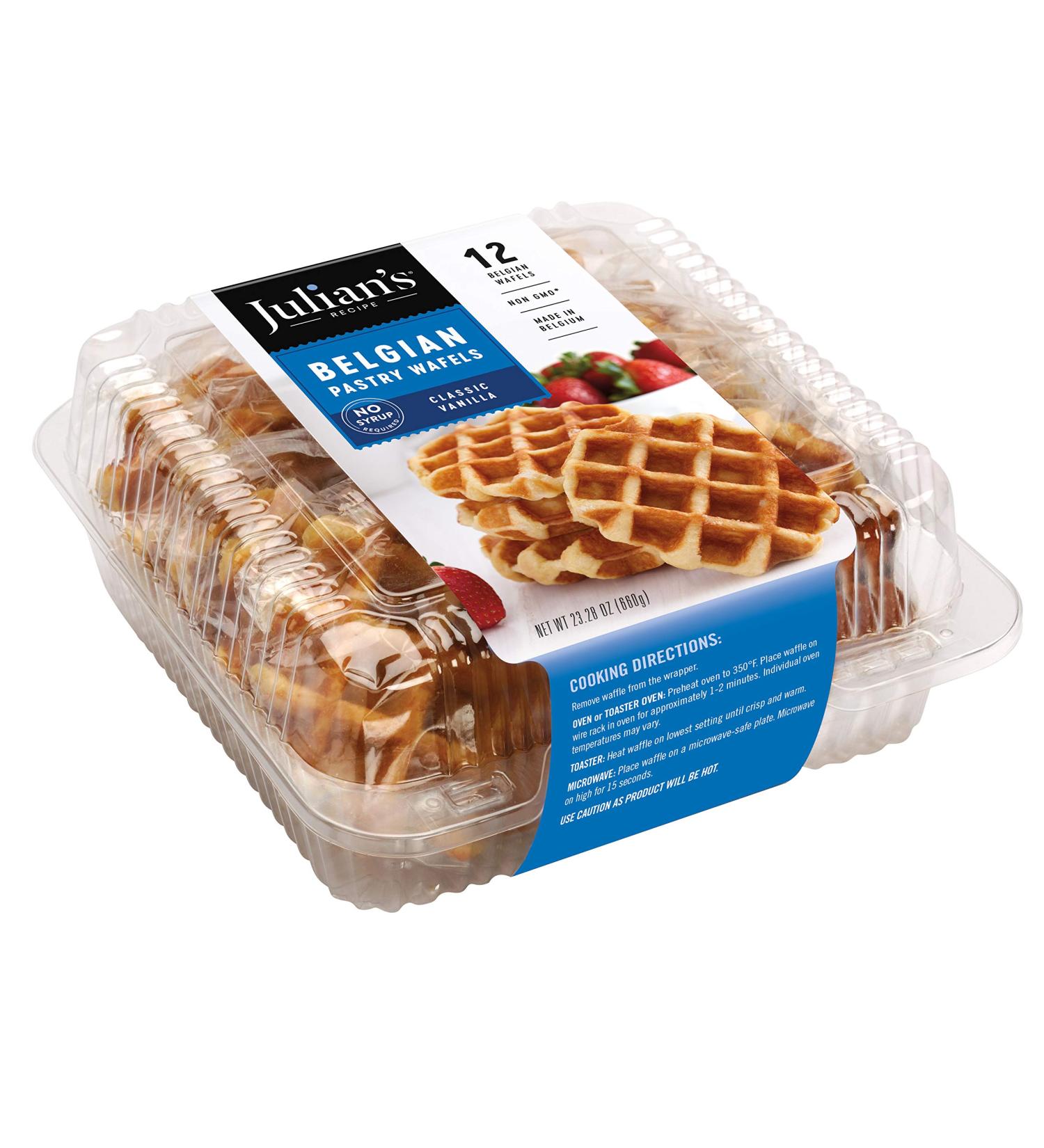 Julian's Recipe Vanilla Pastry Wafels, 12/1.94 oz -- Made in Belgium