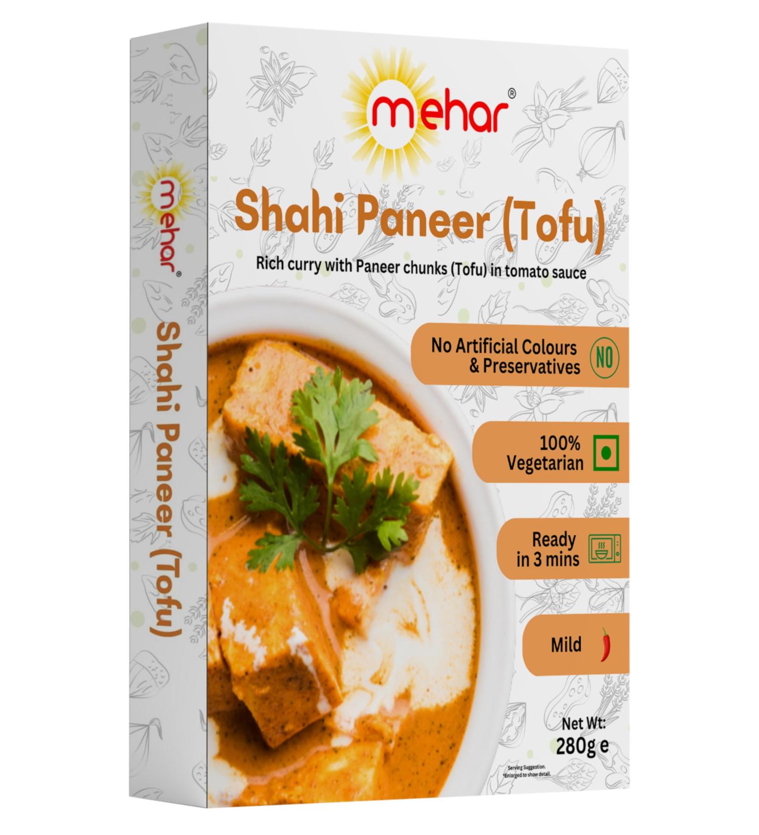 Mehar Shahi Paneer(Tofu) Ready to ready 280g (pack of 6)