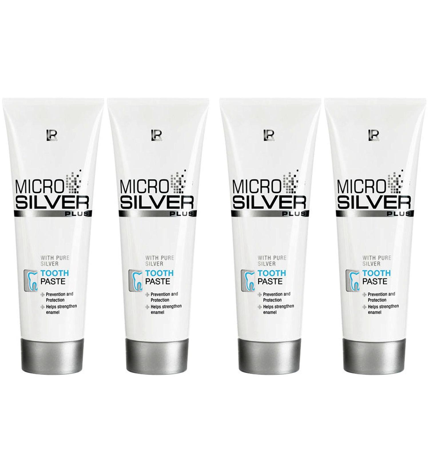 LR Moments 4x Microsilver Plus Toothpaste - Antibacterial & Regulating 4x 75ml - International Shipping - Buy Online on GoSupps.com