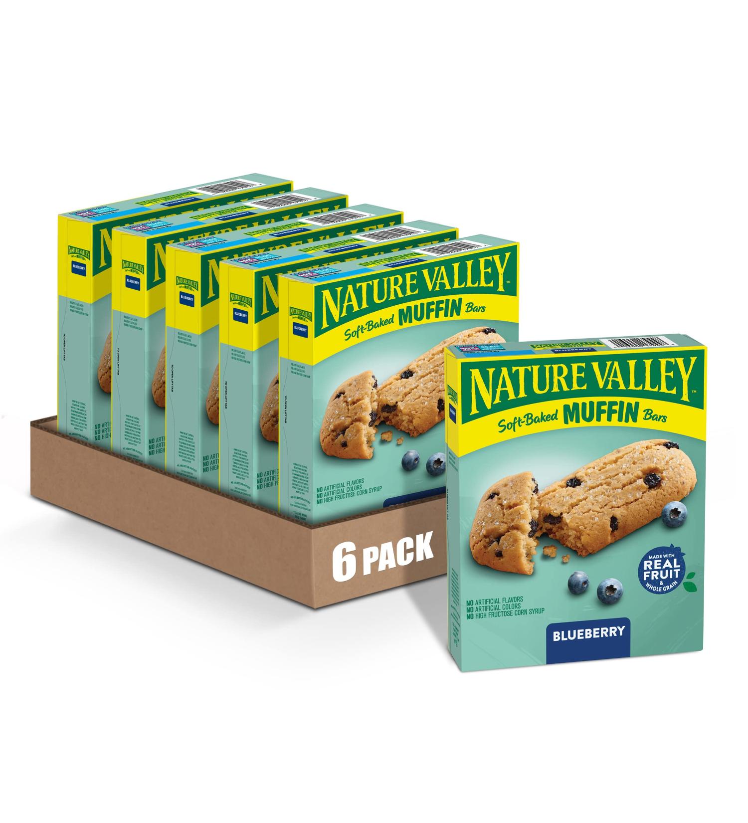 Nature Valley Soft-Baked Muffin Bars Blueberry 6.2 oz 5 ct (Pack of 6) - Buy Online on GoSupps.com