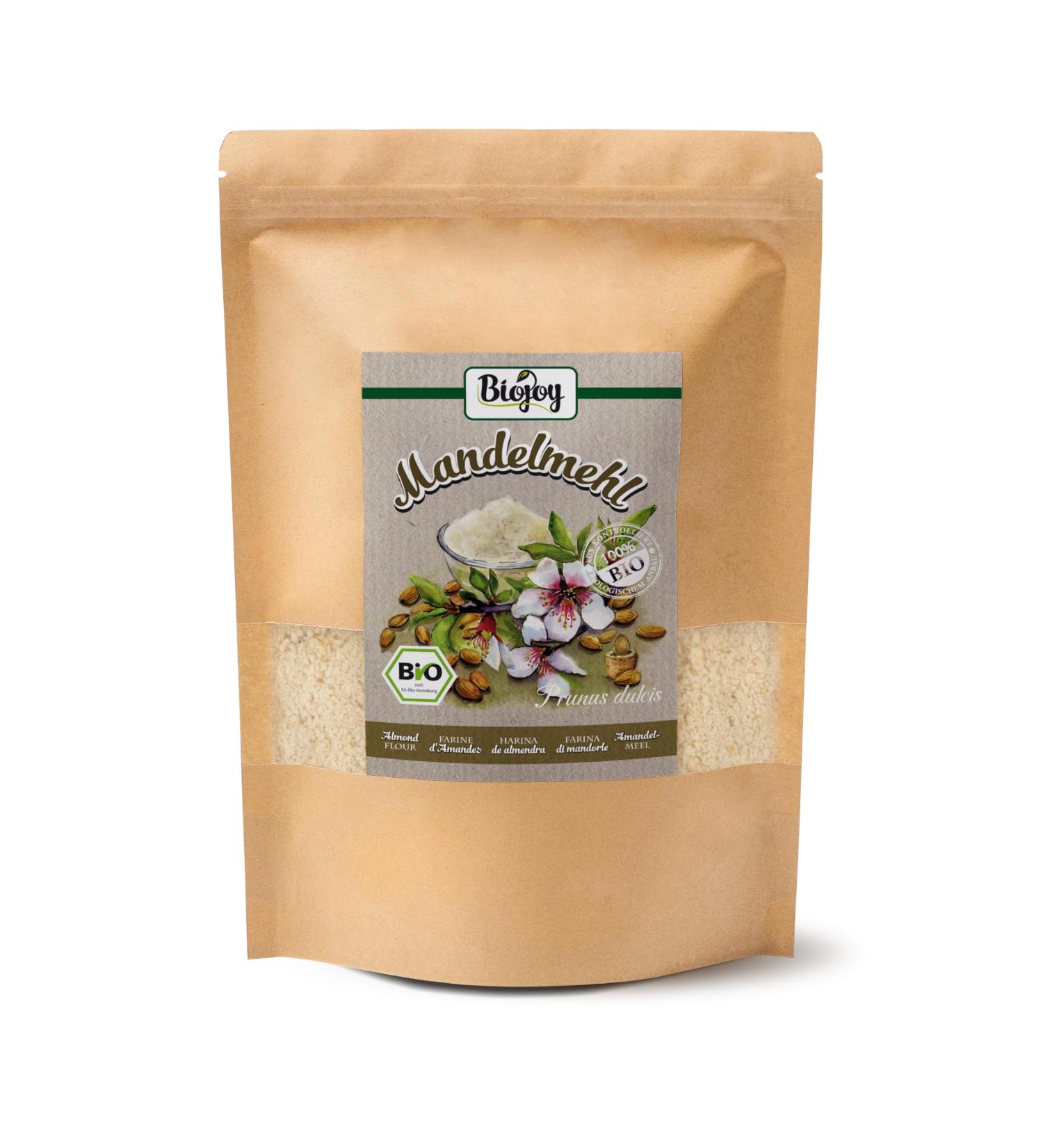 Biojoy Organic almond flour (1 kg) Ground almond without additives - Buy Online on GoSupps.com