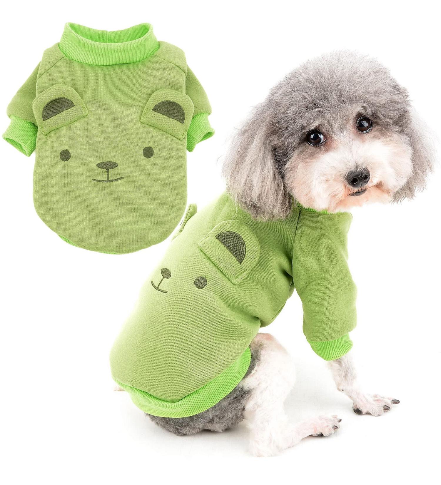 Zweitea Winter Coats for Small Dogs - Soft & Warm Jackets for Puppies | Cold Weather Clothing for Chihuahuas & Yorkies - XXL Green - Buy Online on GoSupps.com