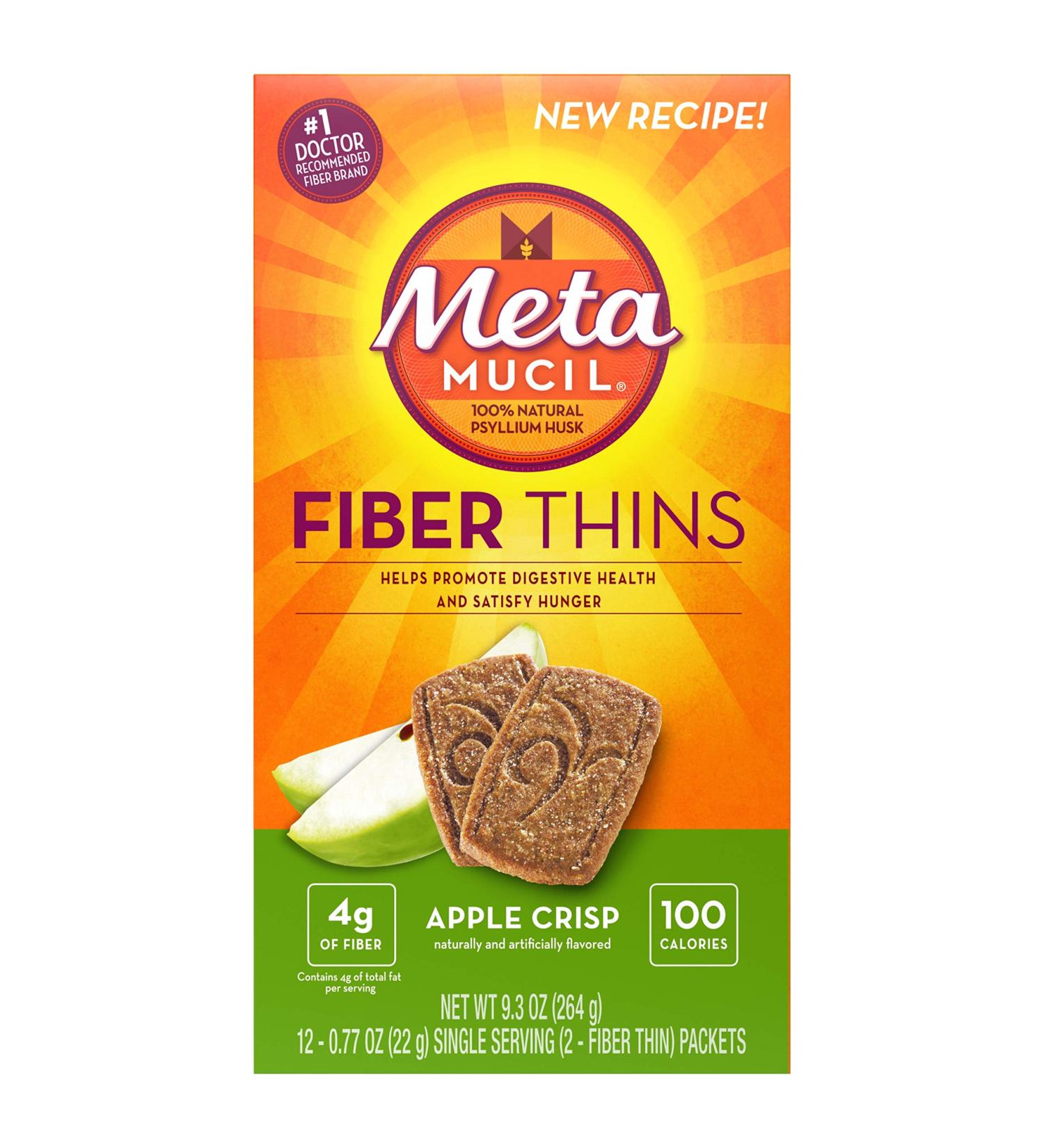 Metamucil Meta Multi-grain Fiber Wafers Apple Crisp 72 Count - Pack of 3 - Buy Online on GoSupps.com