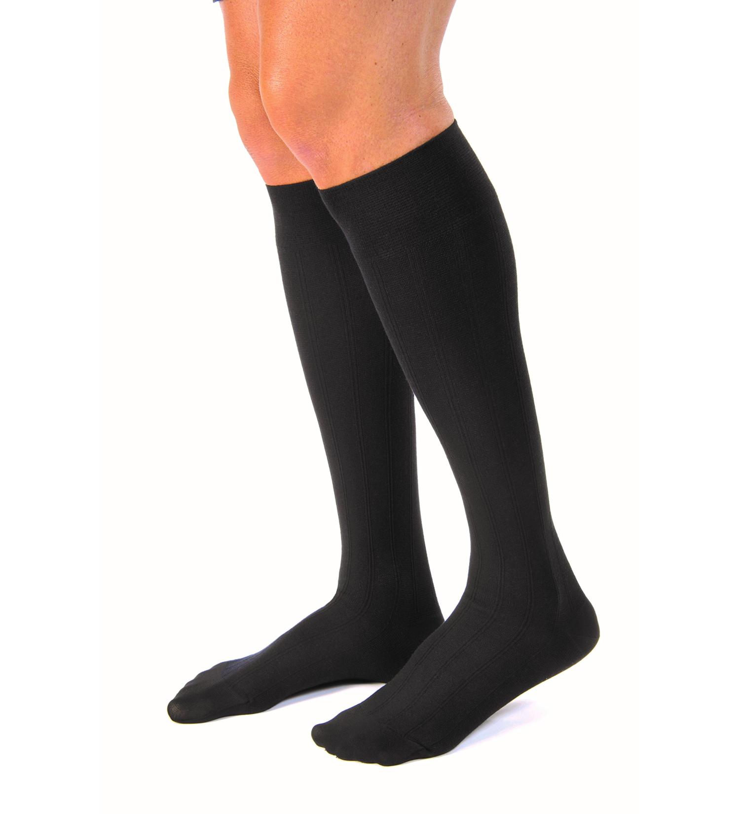 JOBST forMen Casual Compression Sock - Knee High 30-40mmHg X-Large Full Calf Black | International Shipping Available - Buy Online on GoSupps.com