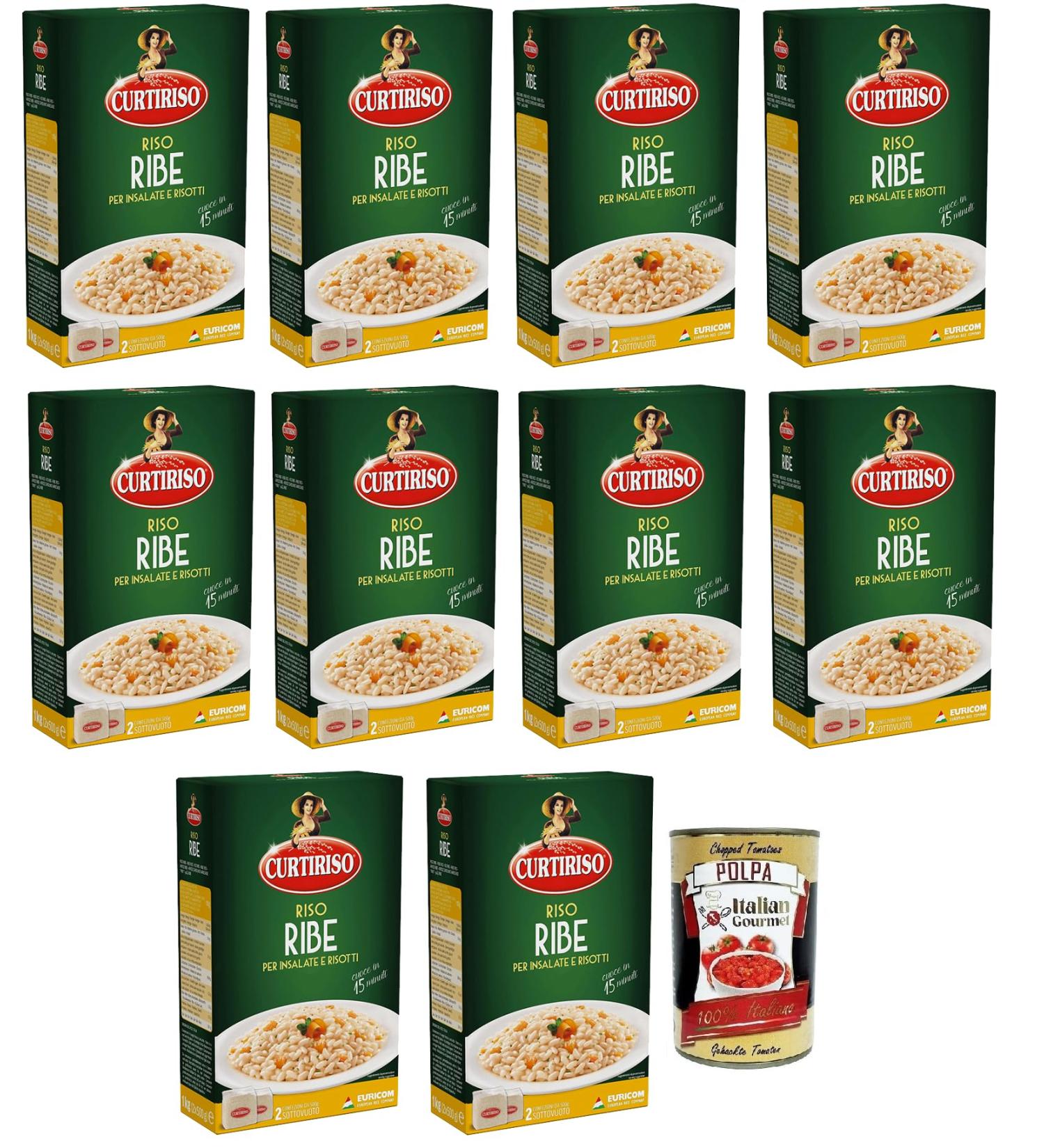  Italian Gourmet E.R. Curtiriso Riso Ribe 100 % riz italien Id al pour salades et risottos 15 minutes paquet de 1 kg + bo te italienne Gourmet Polpa di Pomodoro 400 g - Buy Online on GoSupps.com
