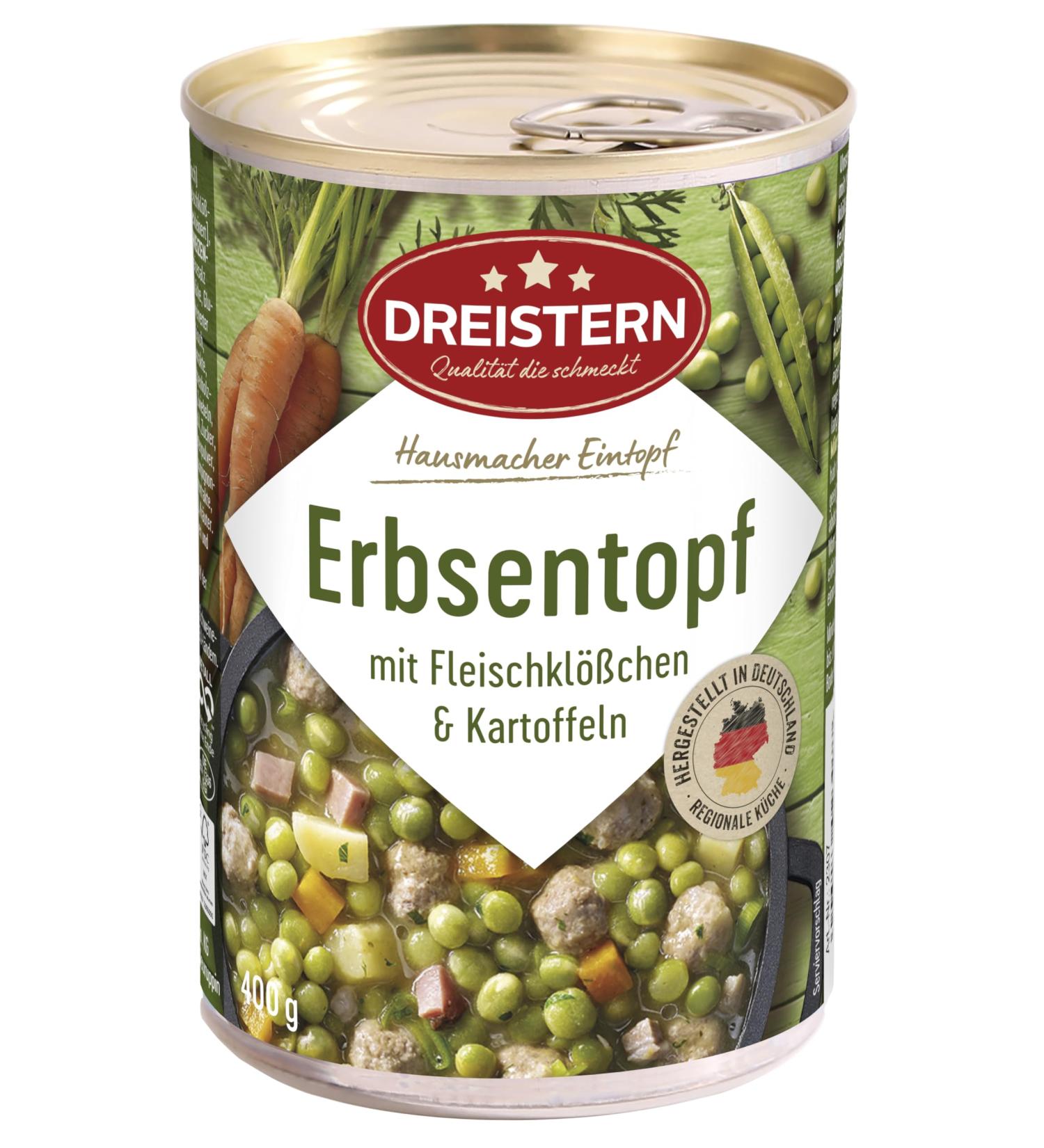 Buy Dreistern Pea Stew with Meatballs - 400g | Authentic International Flavor - Fast Shipping Worldwide - Buy Online on GoSupps.com