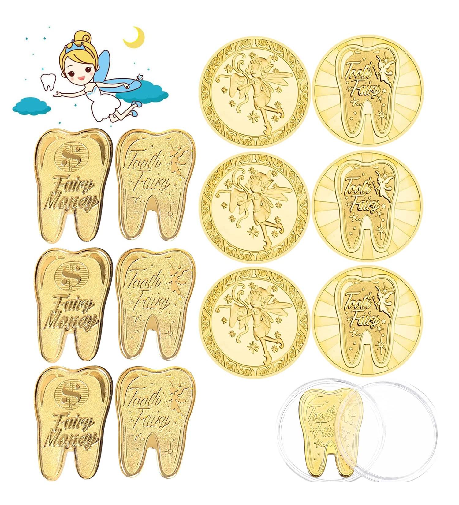 12 Tooth Fairy Coins Set Gold Tooth Fairy Gifts for Boys & Girls | Perfect Souvenir & Gift Ideas - Buy Online on GoSupps.com