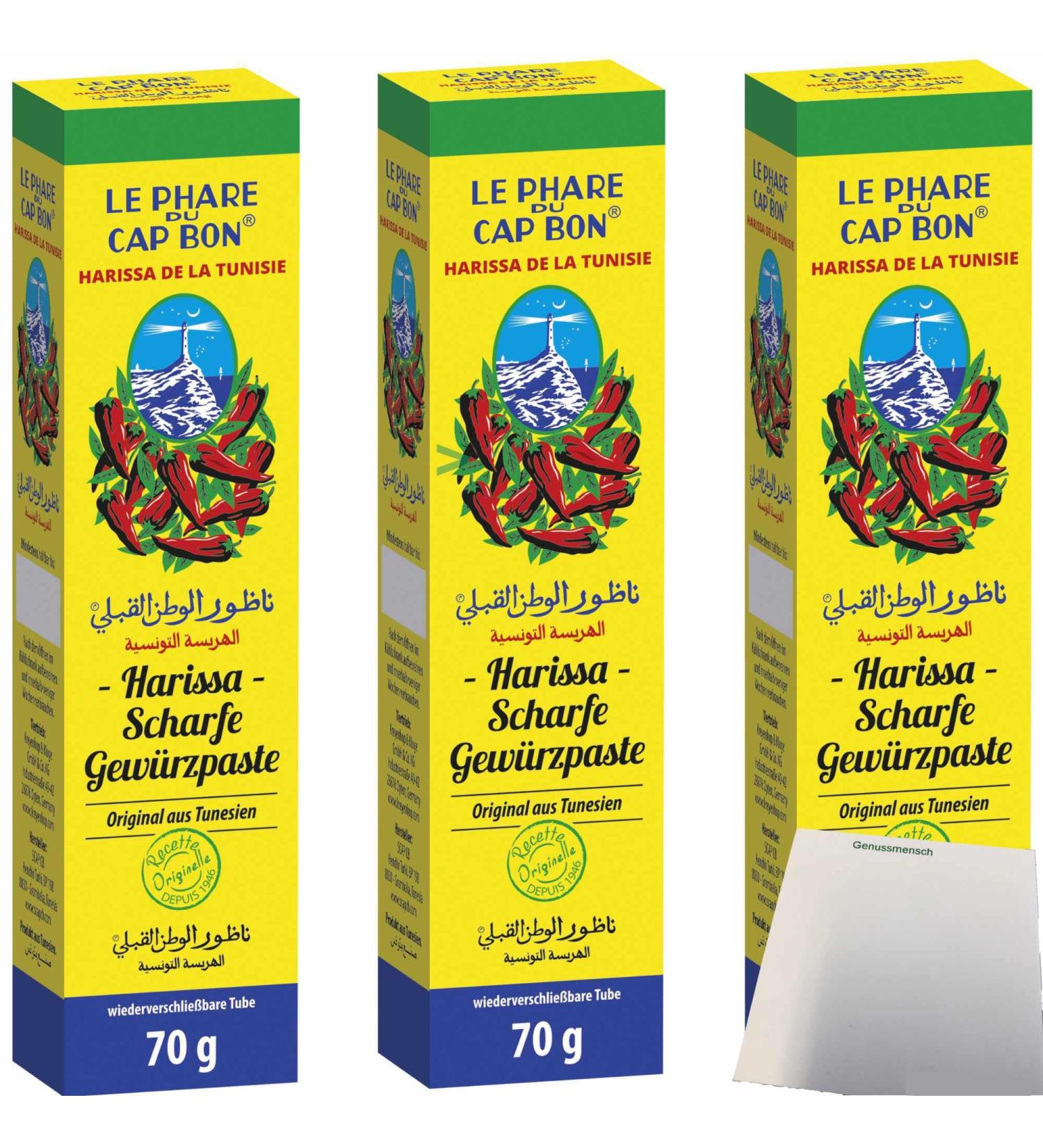 Harissa Le Phare Pack of 3 x 70g Tubes with Block usy - Buy Online on GoSupps.com