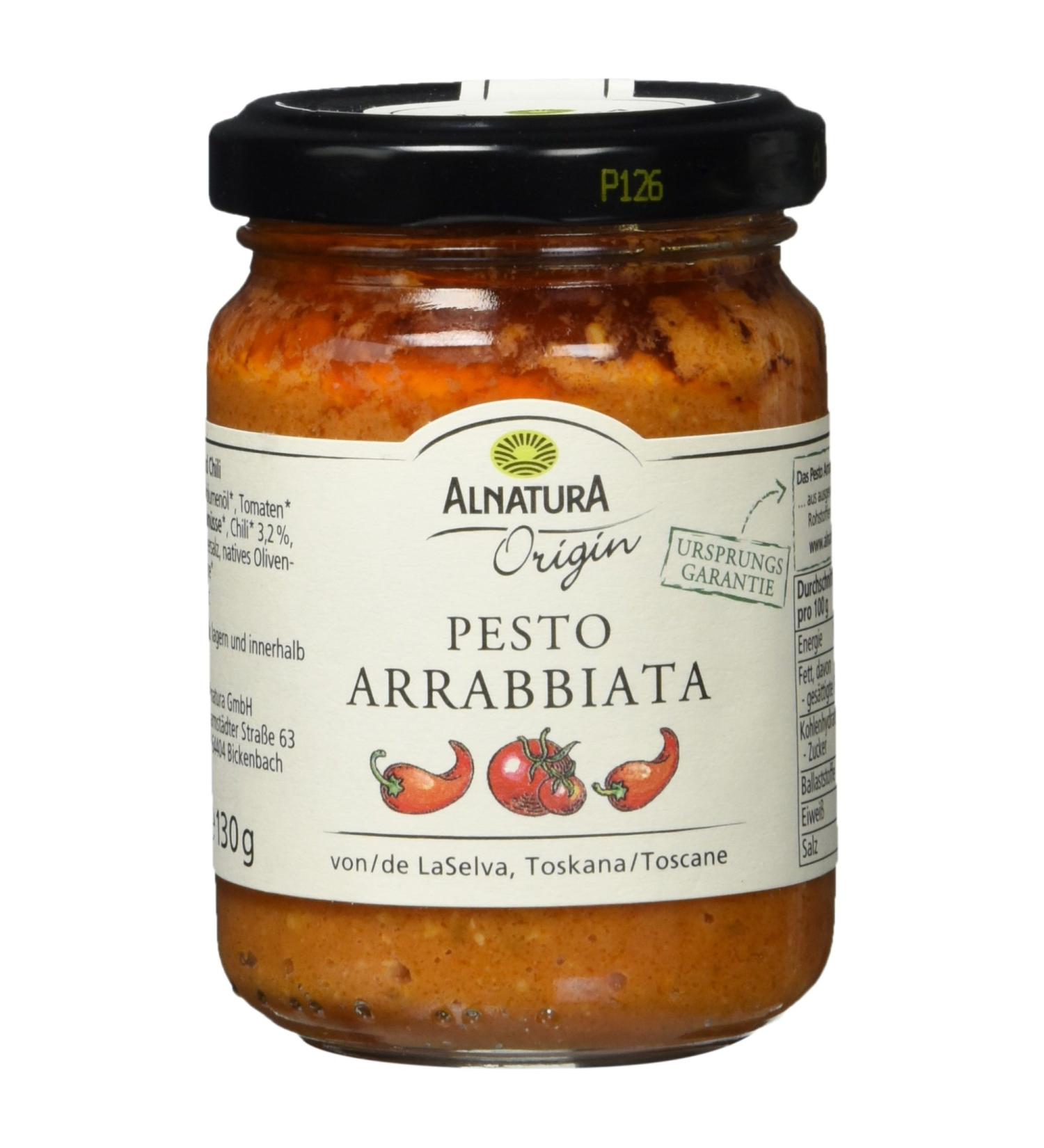 Alnatura Bio Origin Pesto Arrabbiata - Pack of 6 (6 x 130g) | Organic Italian Sauce | International Shipping - Buy Online on GoSupps.com