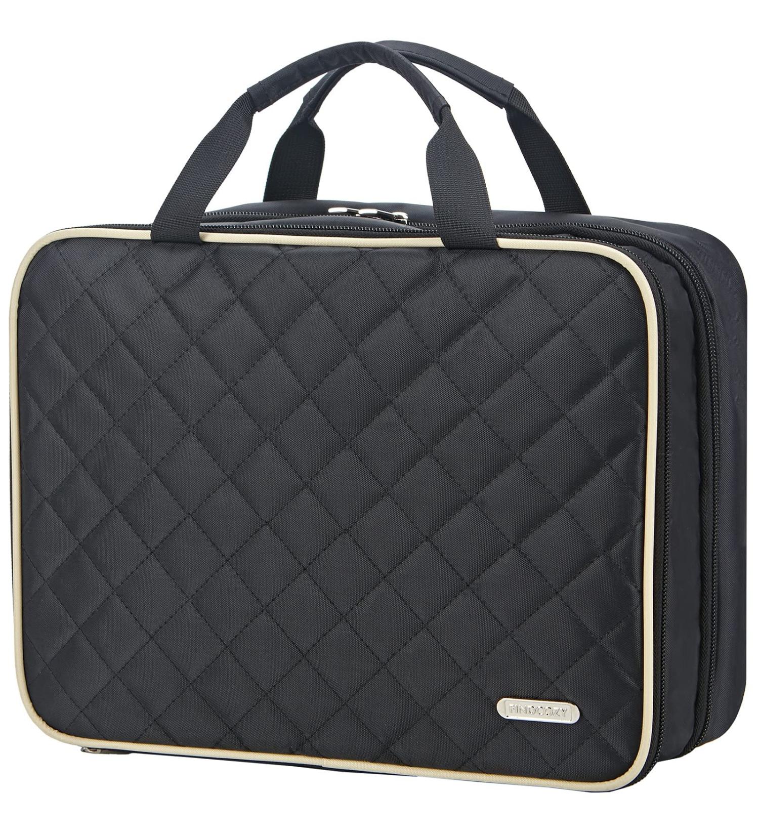 Findcozy Travel Toiletry Bag with Hanging Hook - Black Cosmetic Makeup Organizer for Women - Buy Online on GoSupps.com