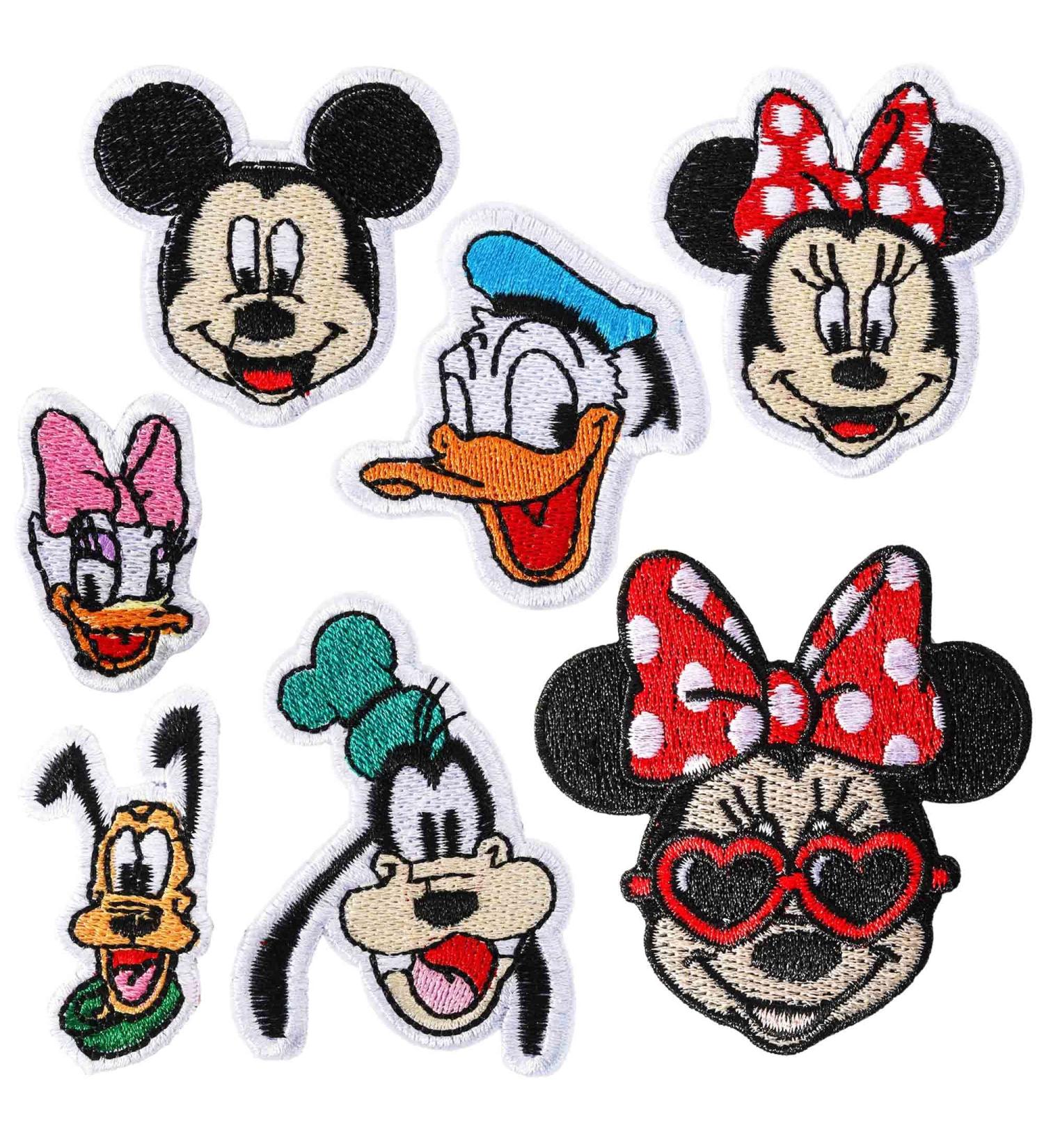 Cute Cartoon Mouse Applique Embroidered Patches - Set of 7 | Iron On or Sew On for T-Shirts, Jeans, Hats, Bags - Anime Mouse Patch Collection - Buy Online on GoSupps.com