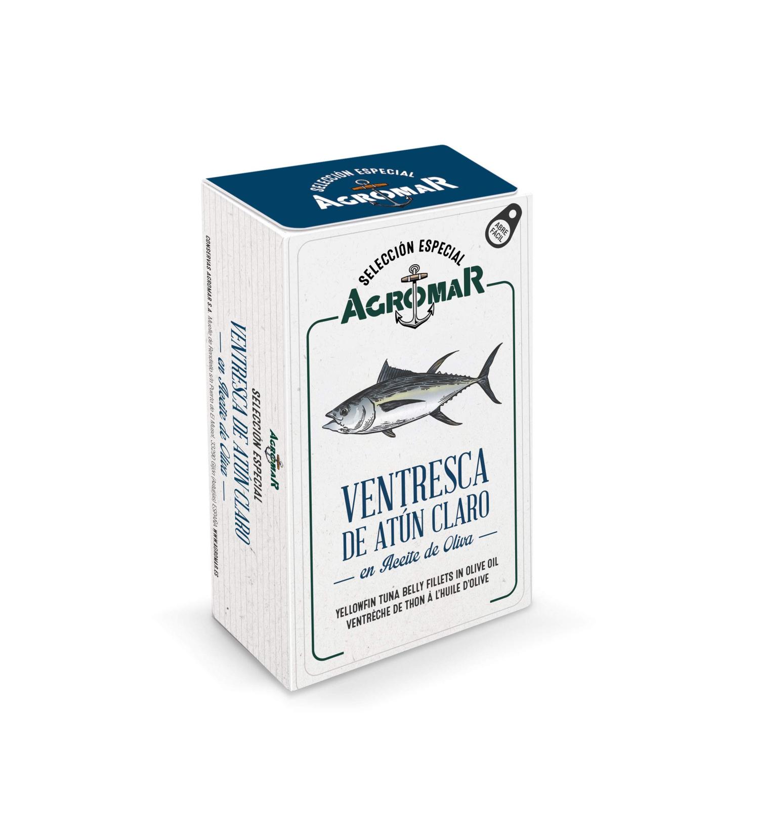 Buy Agromar Ventresca de At n Claro - Yellofin Tuna Fillets in Olive Oil (115g) - Premium Quality International Shipping - Buy Online on GoSupps.com
